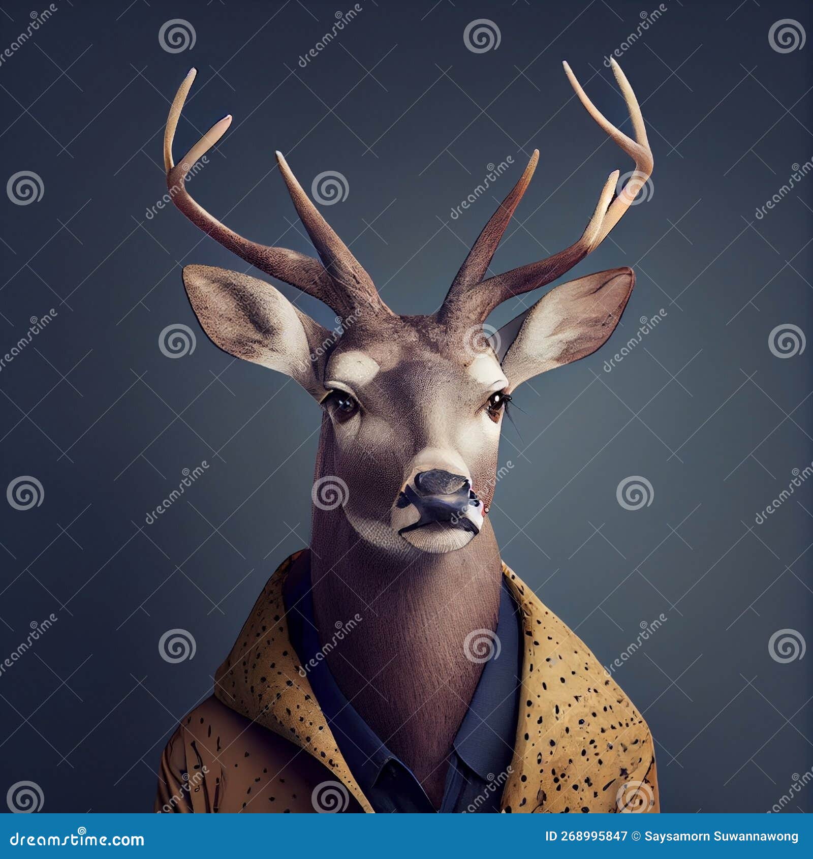 3D Deer Avatar for Web Account or Games Online Stock Illustration ...