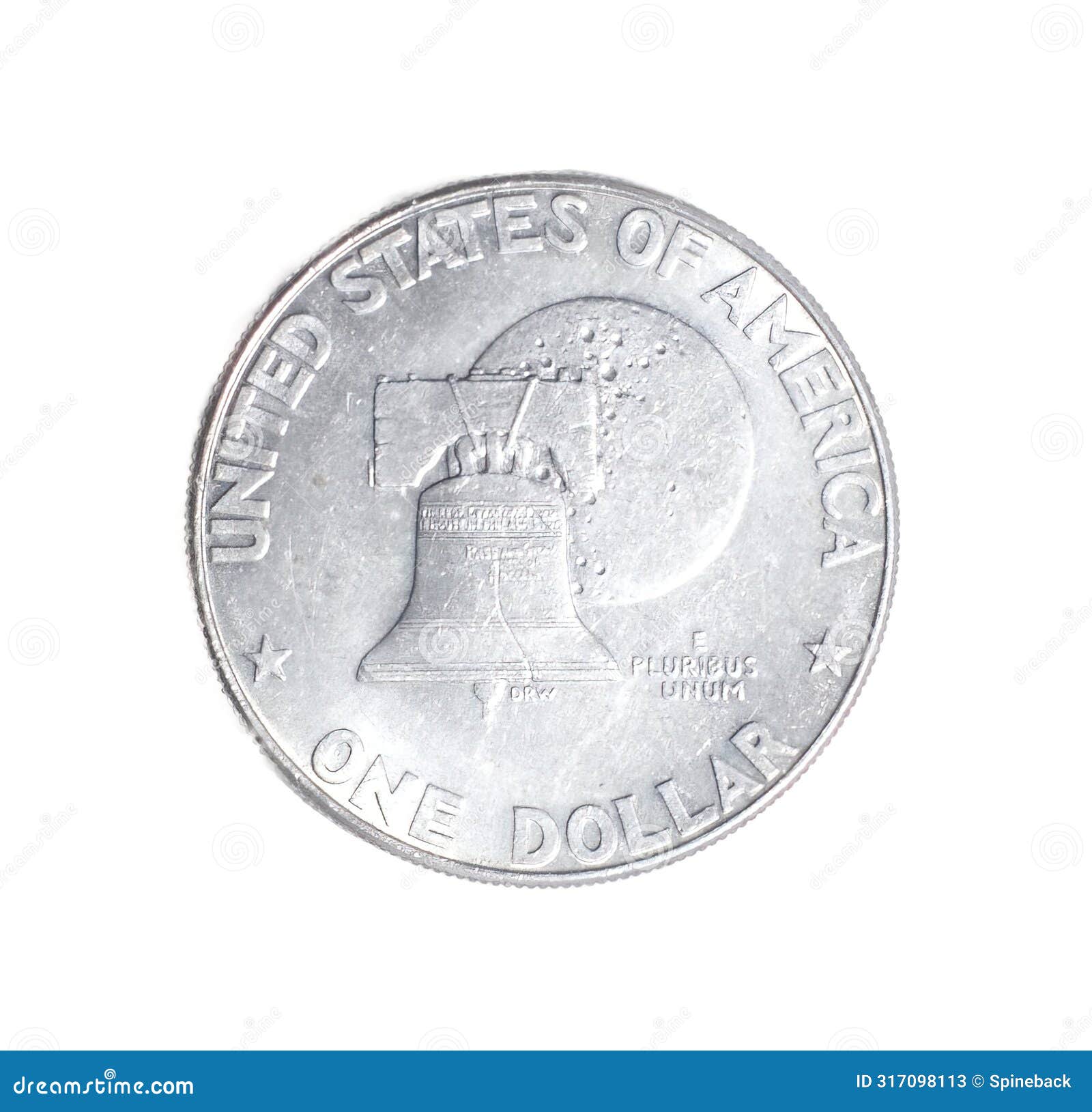 1776 - 1976 d denver mint dwight d eisenhower ike liberty bell with moon silver on reverse side one dollar us bicentennial silver