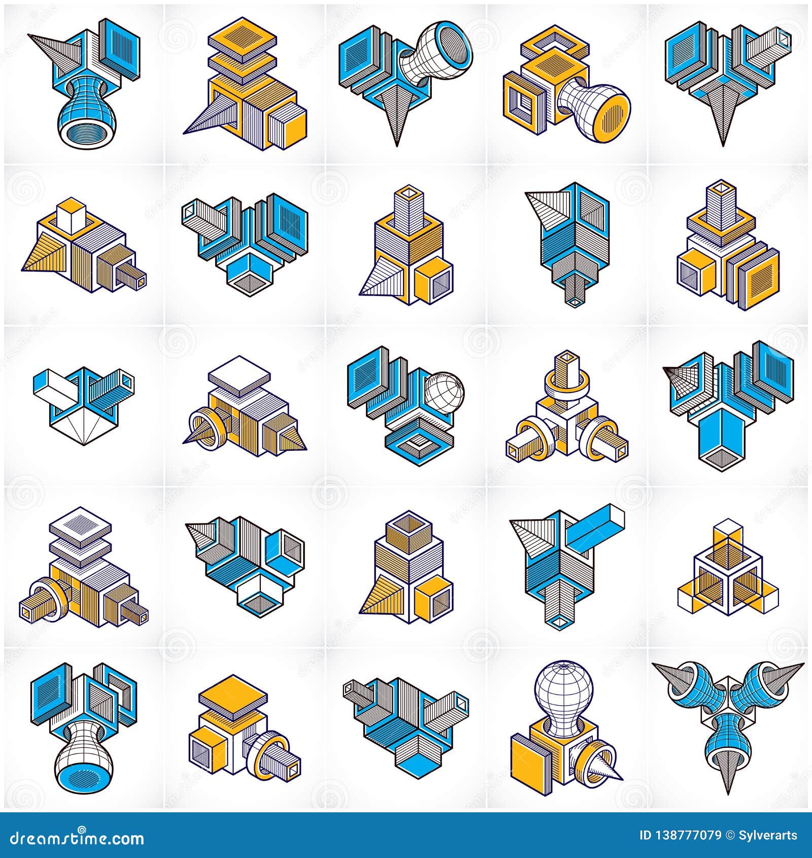Download 3D Designs, Abstract Vector Shapes Stock Vector - Illustration of design, fantastic: 138777079