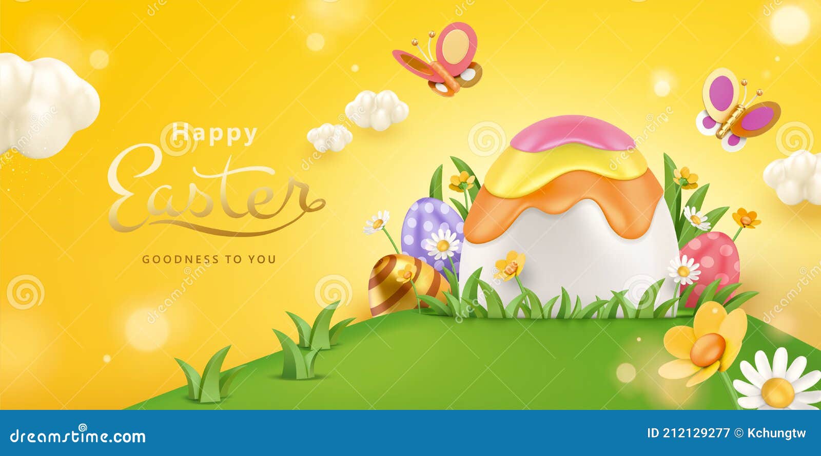 3d Easter Egg Hunt Background Stock Vector - Illustration of decoration, birth: 212129277