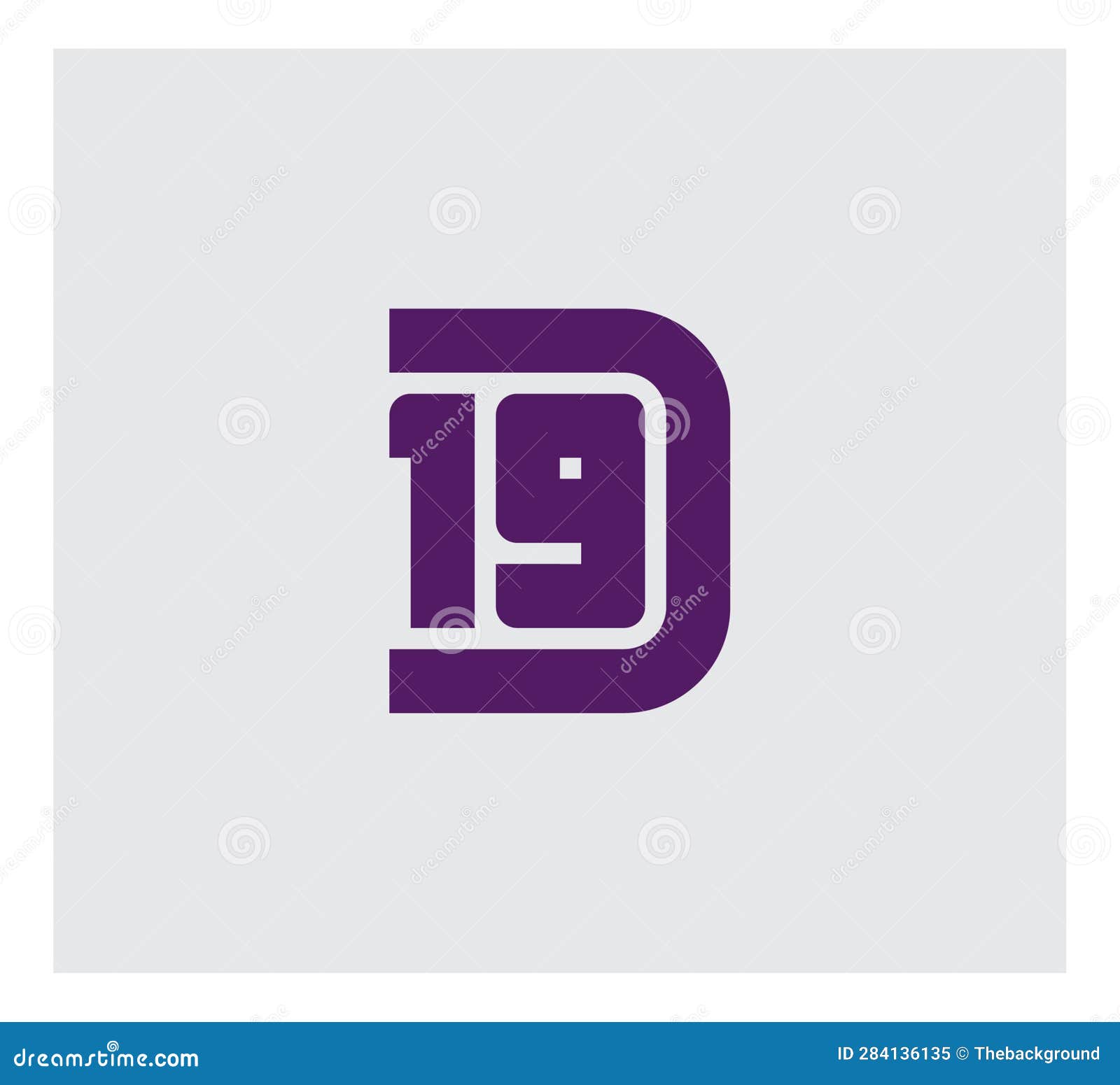 d19 or 19d - elegant universal  sign. graphic  for corporate business identity. number 19 and letter d - logo 