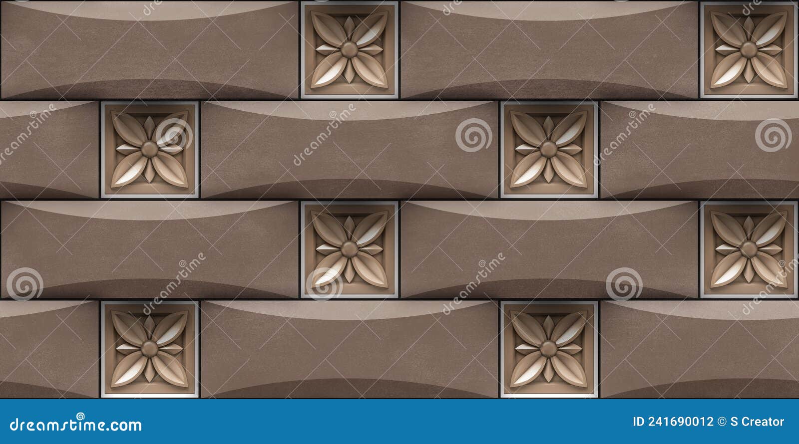 3D Elevation Wall Tiles Design, 3d Wallpaper Background Used Ceramic