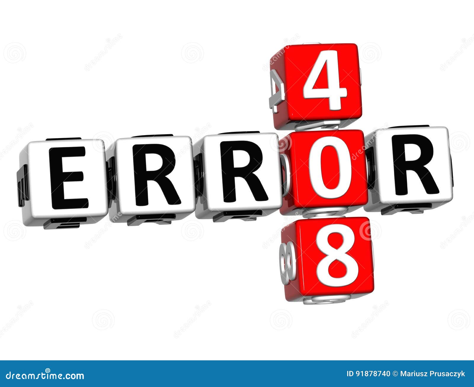 3D Error 408 Crossword stock illustration. Illustration of attention