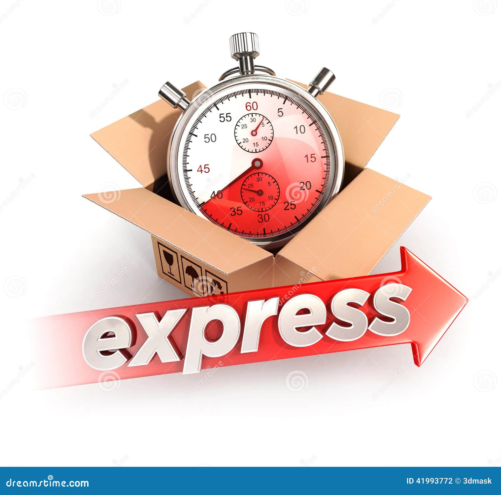 3d Express Delivery Concept Stock Illustration Illustration of
