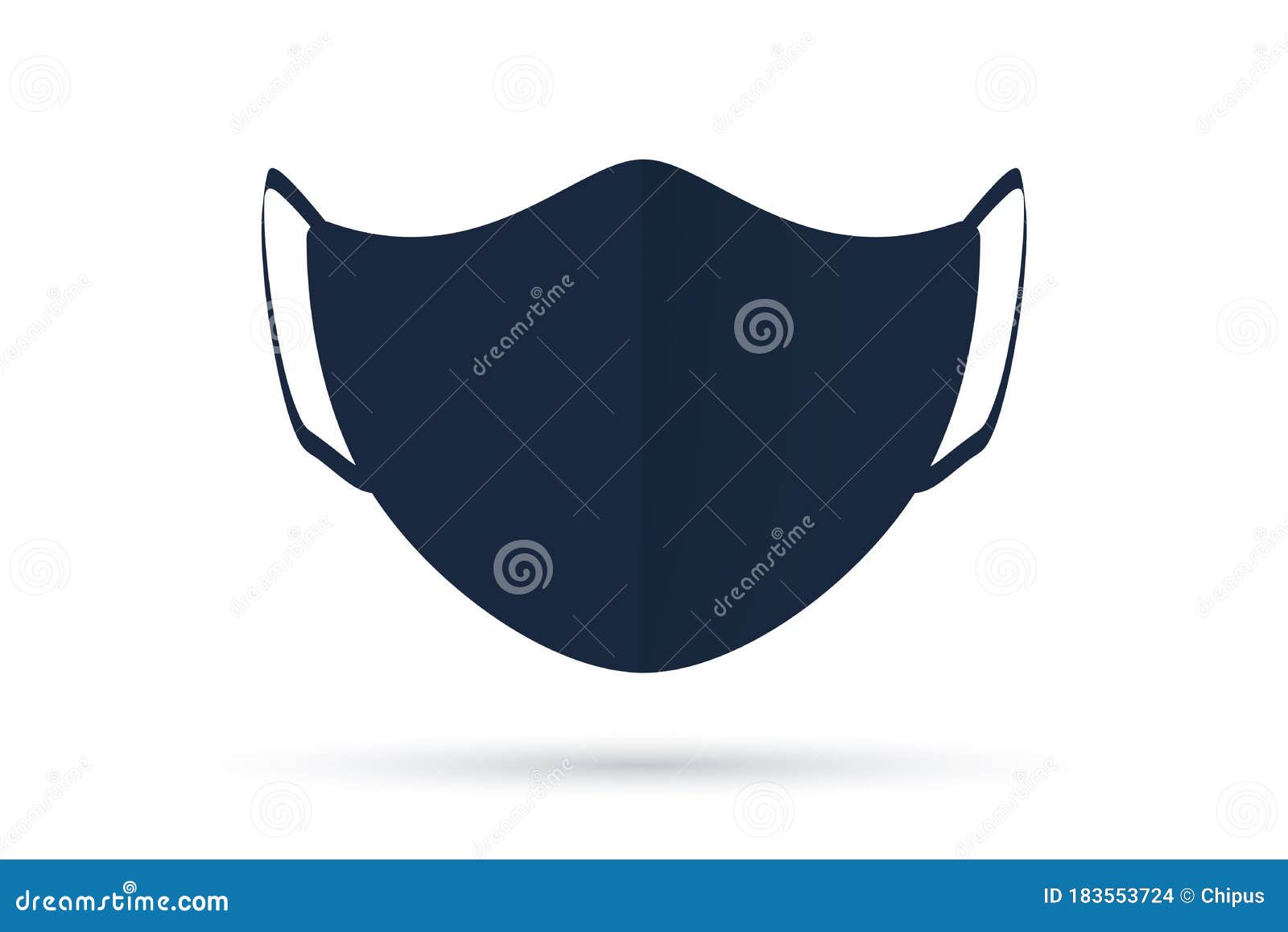 Download 3d Face Mask Template, Mockup. 3d Render. Stock Vector ...