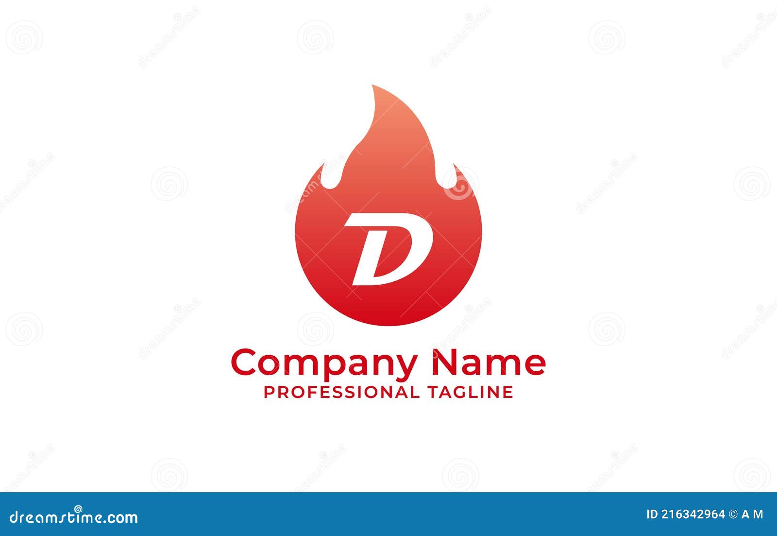 D on Fire Logo Design Template, D Logo in Fire Flame, Vector Eps File ...