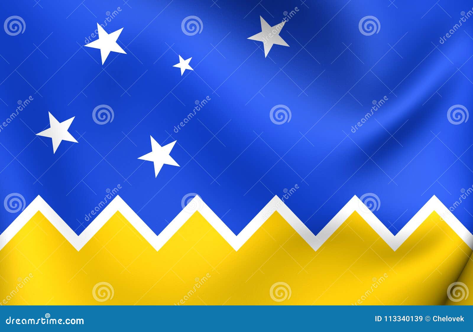 flag of magallanes and antartica chilena region
