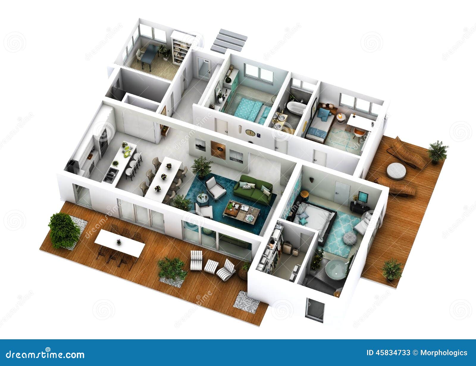  3d  Floor Plan  Stock Photo Image 45834733