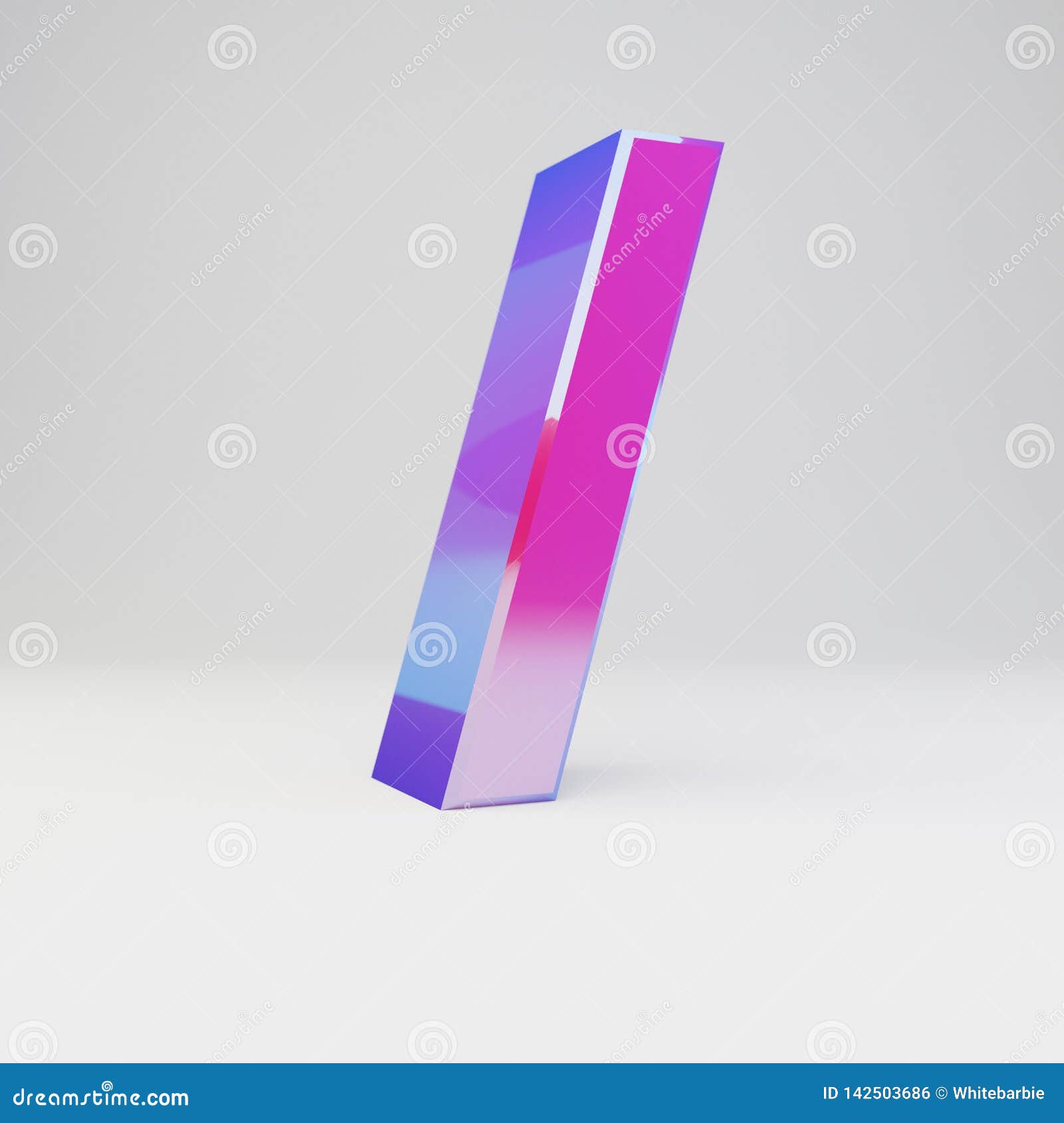 3d Forward Slash Symbol. Rendered Multicolor Metal Font with Glossy  Reflections and Shadow Isolated on White Background Stock Illustration -  Illustration of rendering, glyph: 142503686