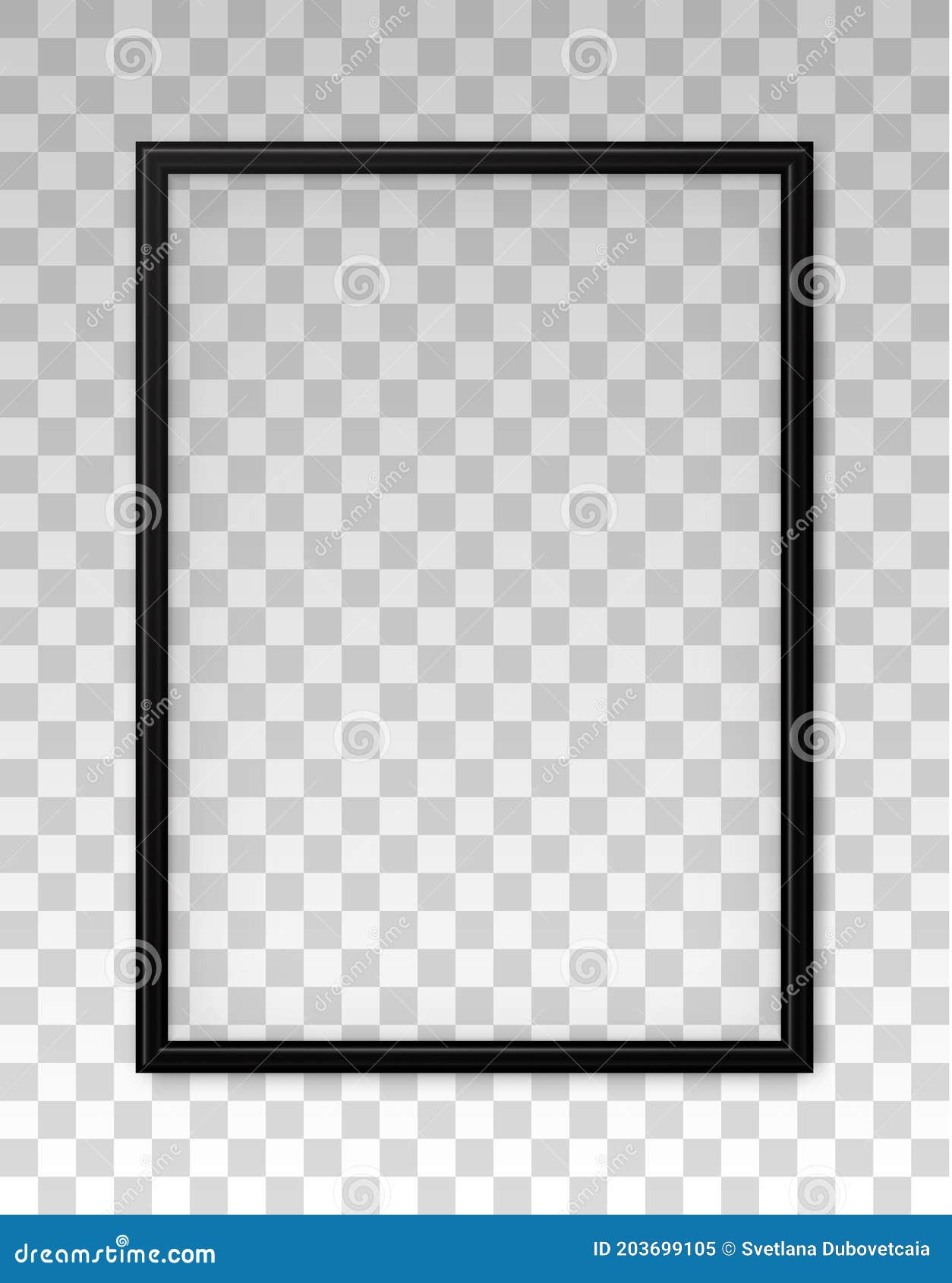 Download 3d Frame Black Frame Isolated On Background Realistic Modern Border Rectangular Vertical Boarder With Shadow Design For Pictur Stock Vector Illustration Of Mockup Design 203699105