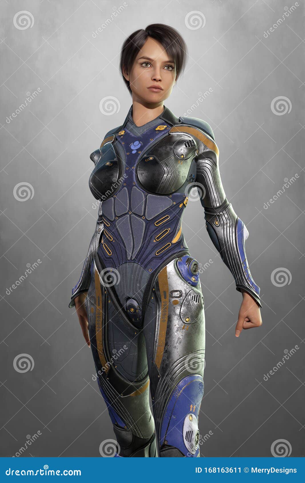 Scifi superhero suits outfit Futuristic clothes 3D model