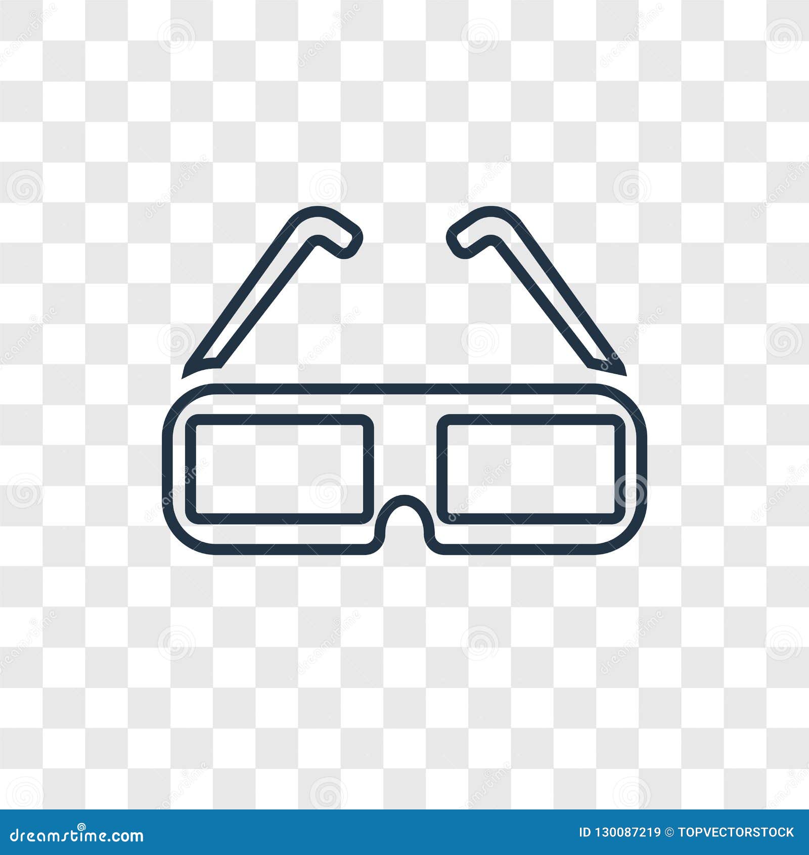 Download 3d Glasses Concept Vector Linear Icon Isolated On ...