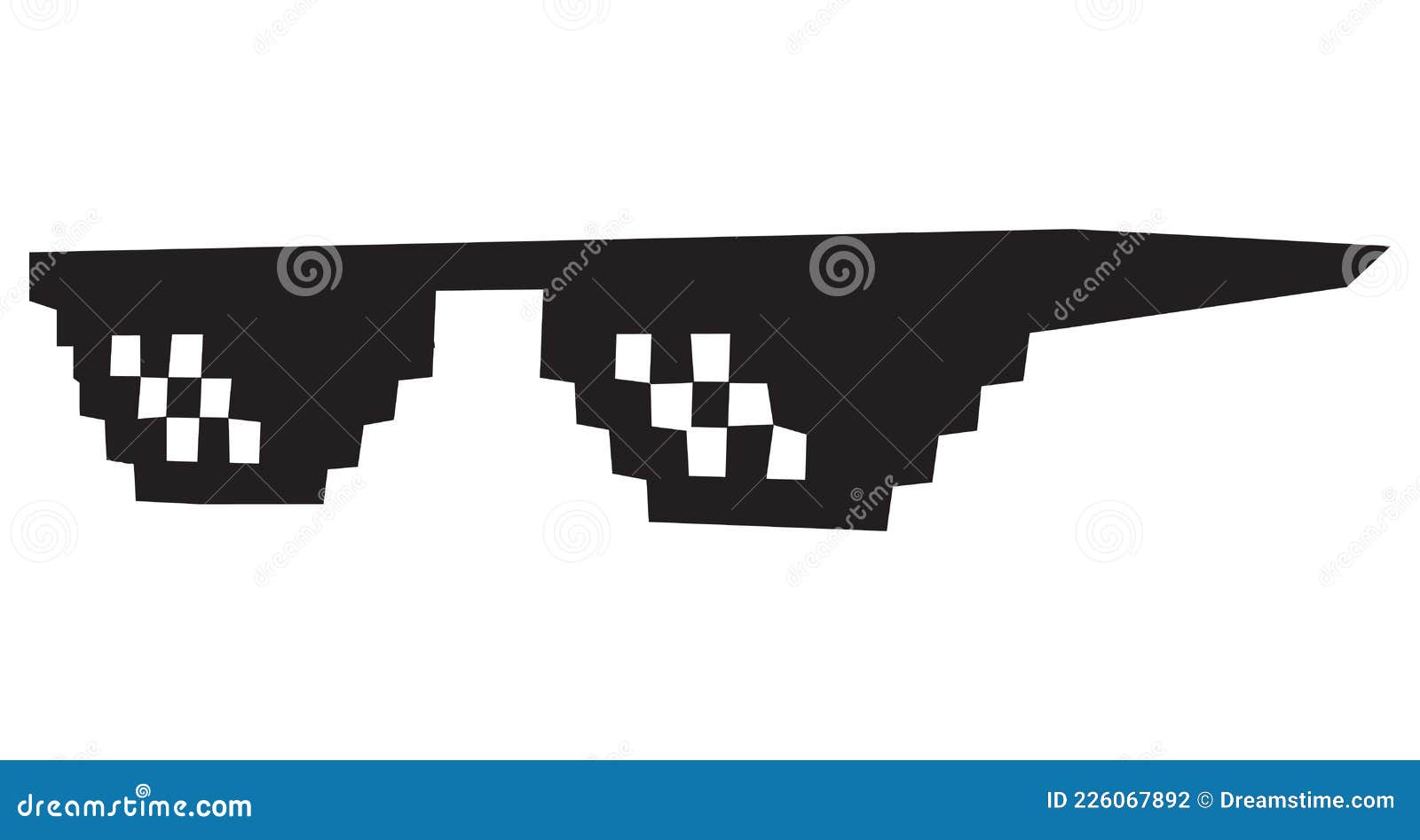 Thug Life Glasses. Transparent Background PNG Image. 2D Pixelated Glasses  Stock Vector - Illustration of joke, internet: 226067892