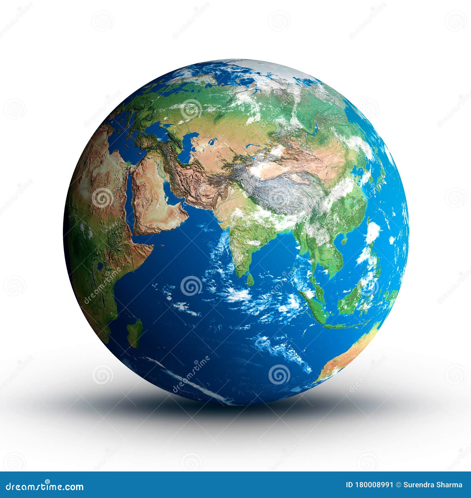 Earth View In 3d 3D Globe, 3D Planet, 3D Earth Stock Illustration - Illustration Of Sphere,  White: 180008991