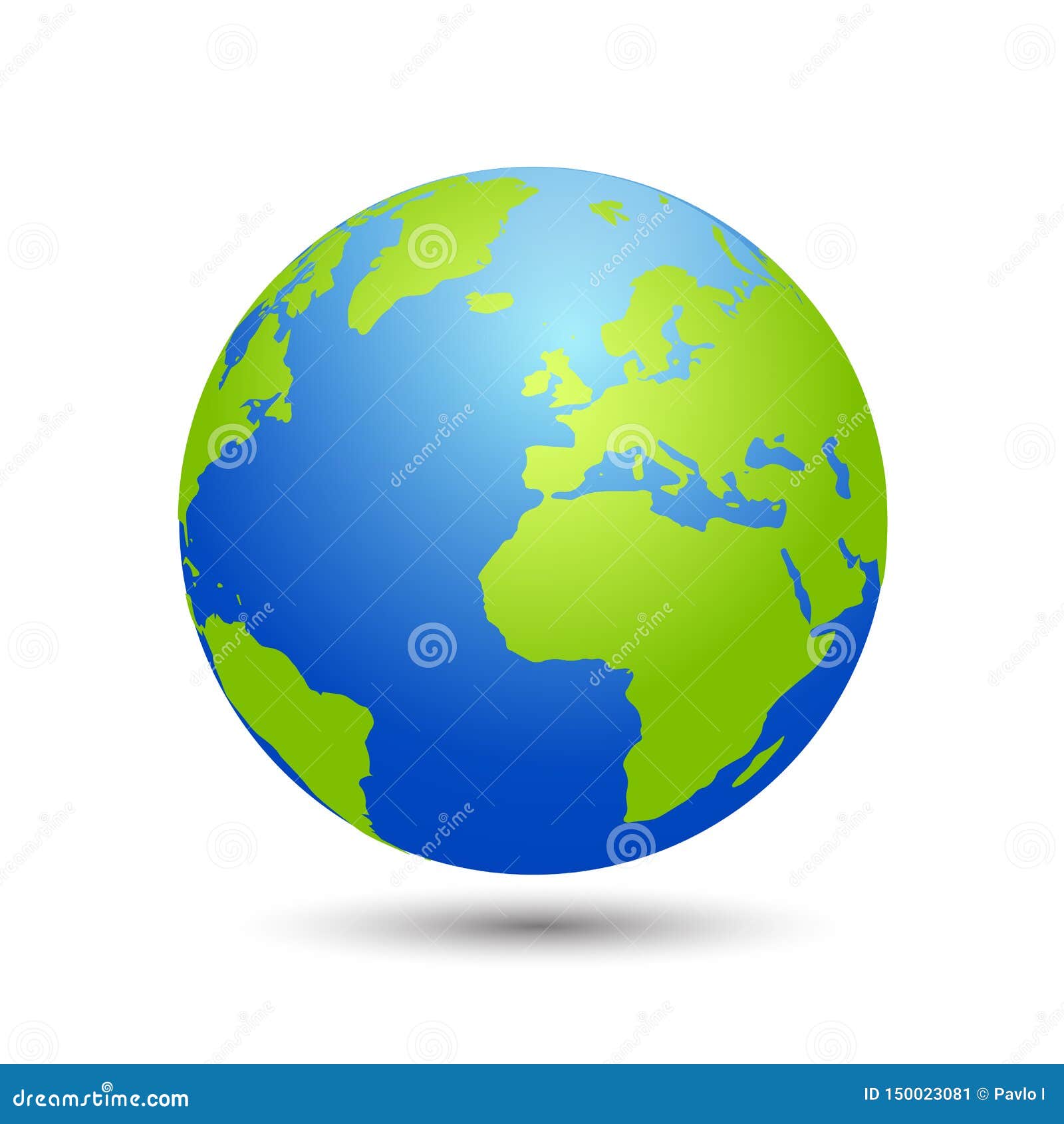 3d Globes With World Maps Vector Stock Illustration Illustration Of