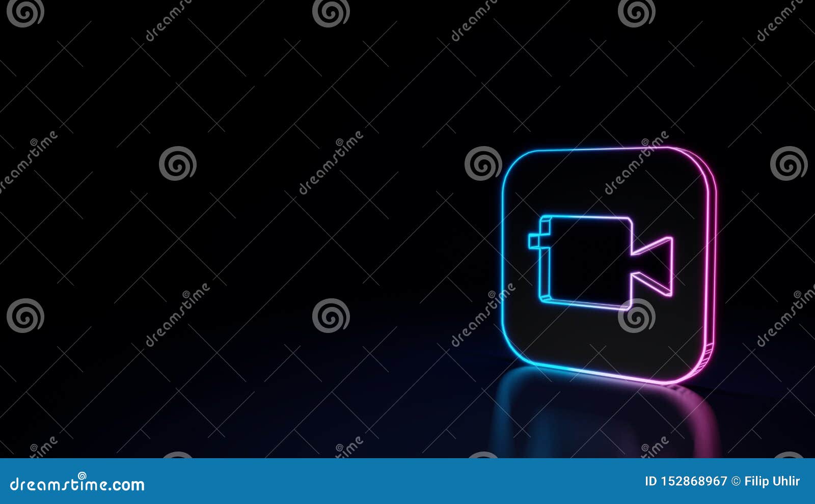 3d Glowing Neon Symbol Of Icon Of Camera App Isolated On Black Background Stock Illustration Illustration Of Light Pink