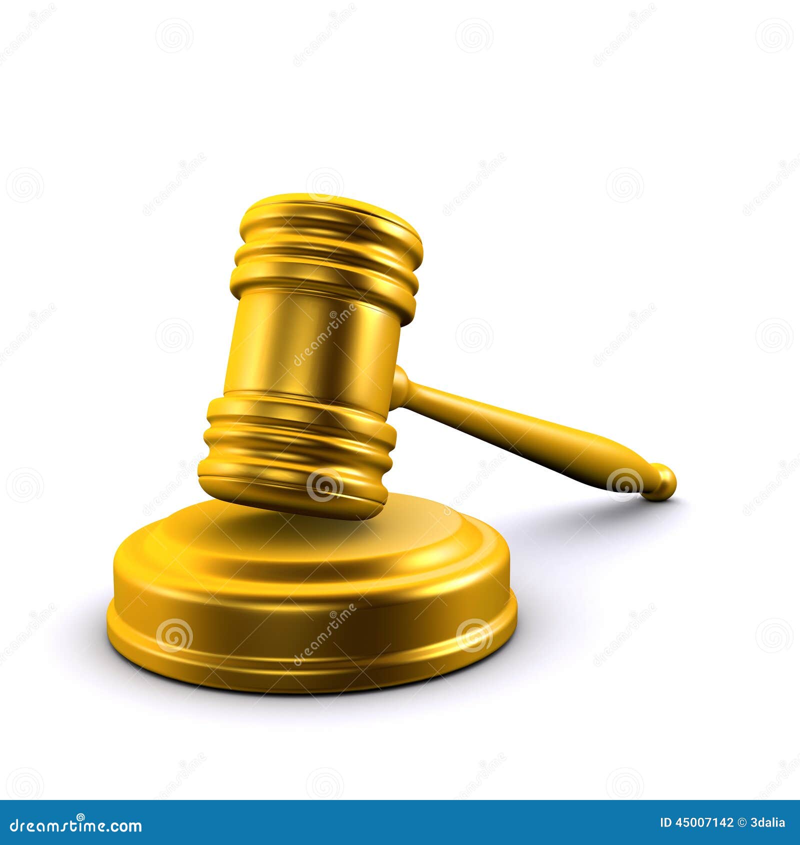 3d Gold auctioneers gavel stock illustration. Illustration of crime