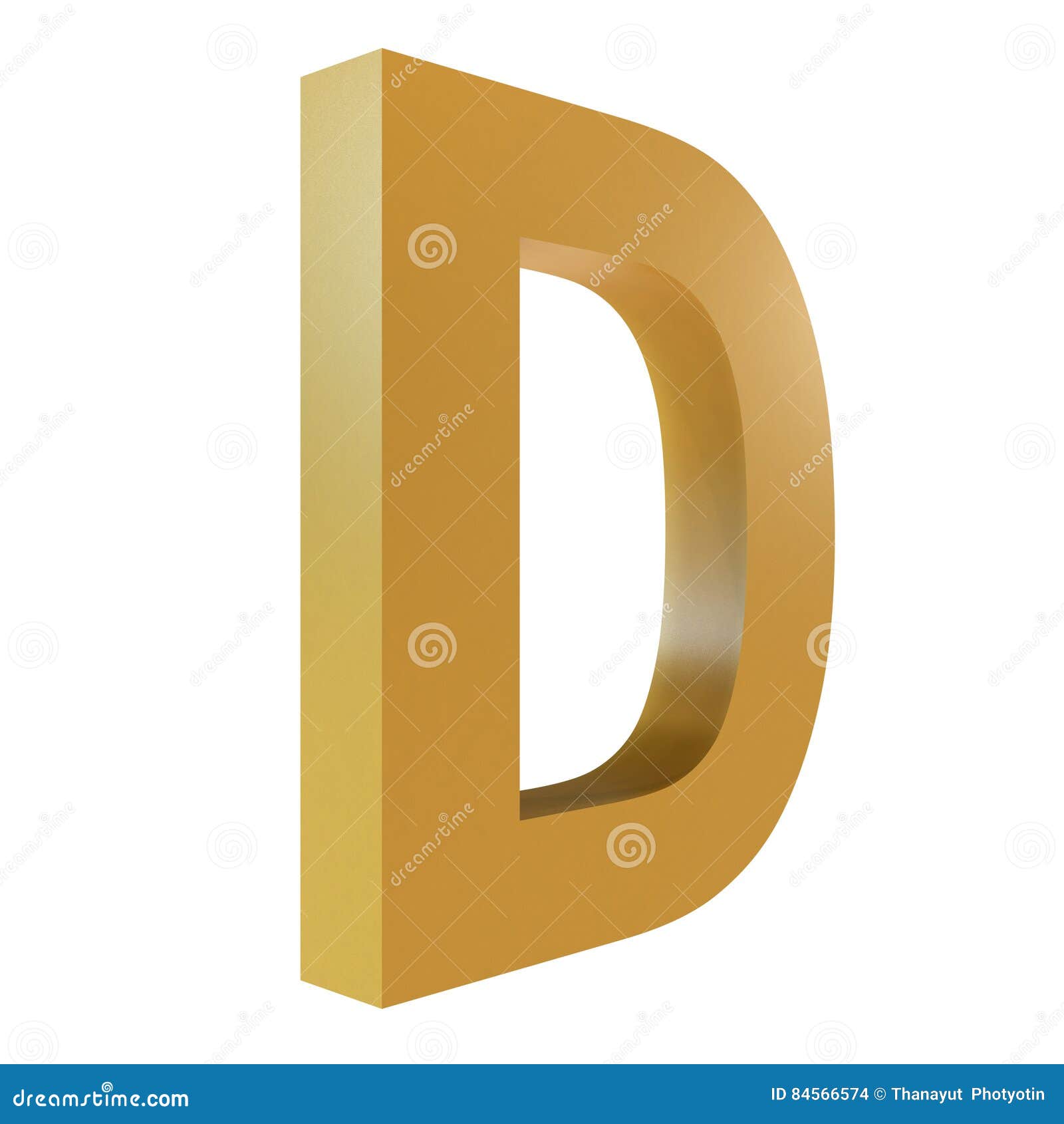 3D Gold Letter D stock illustration. Illustration of metal - 84566574