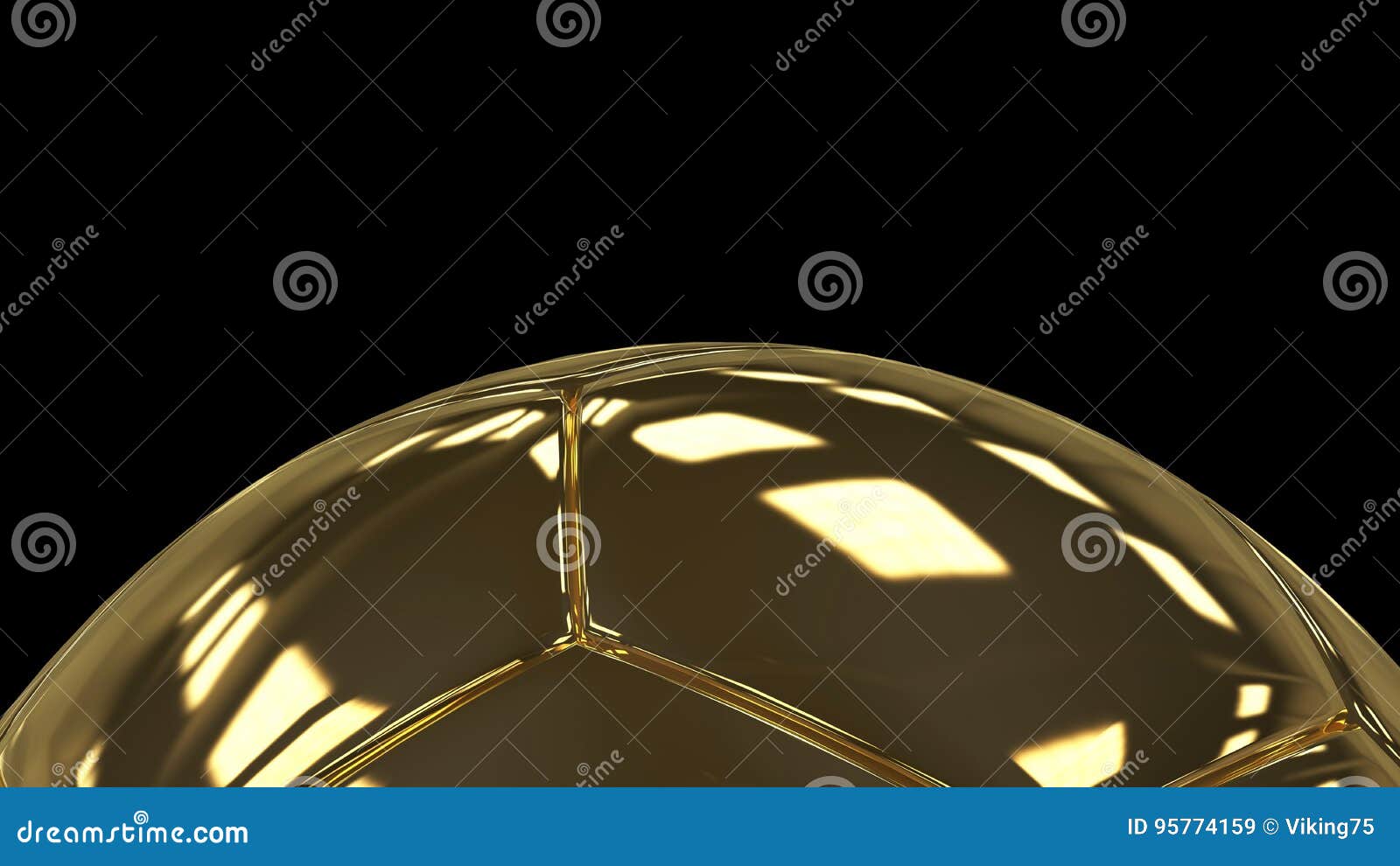 3d Gold Luxury Soccer Ball Background Stock Illustration - Illustration