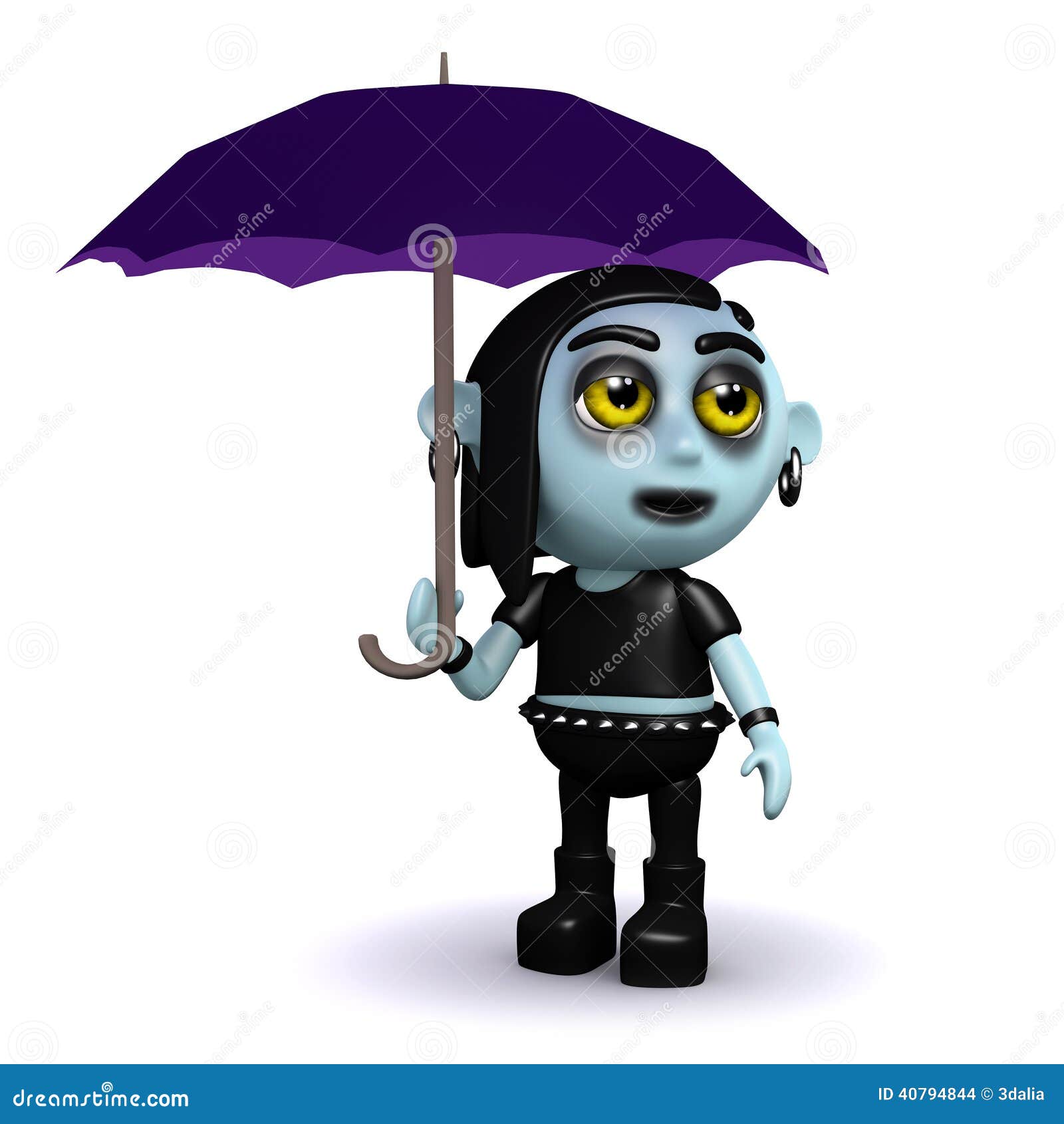 3d Goth umbrella stock illustration. Illustration of grunge 40794844