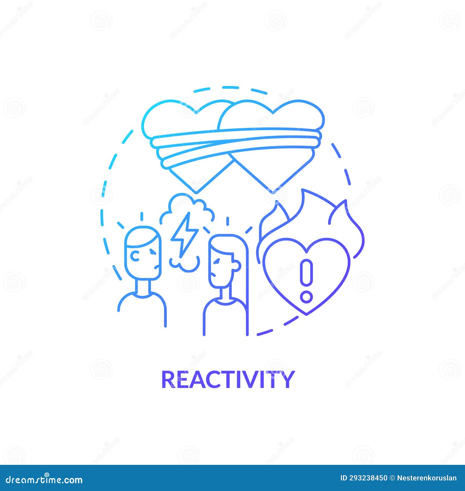 2d gradient icon reactivity concept
