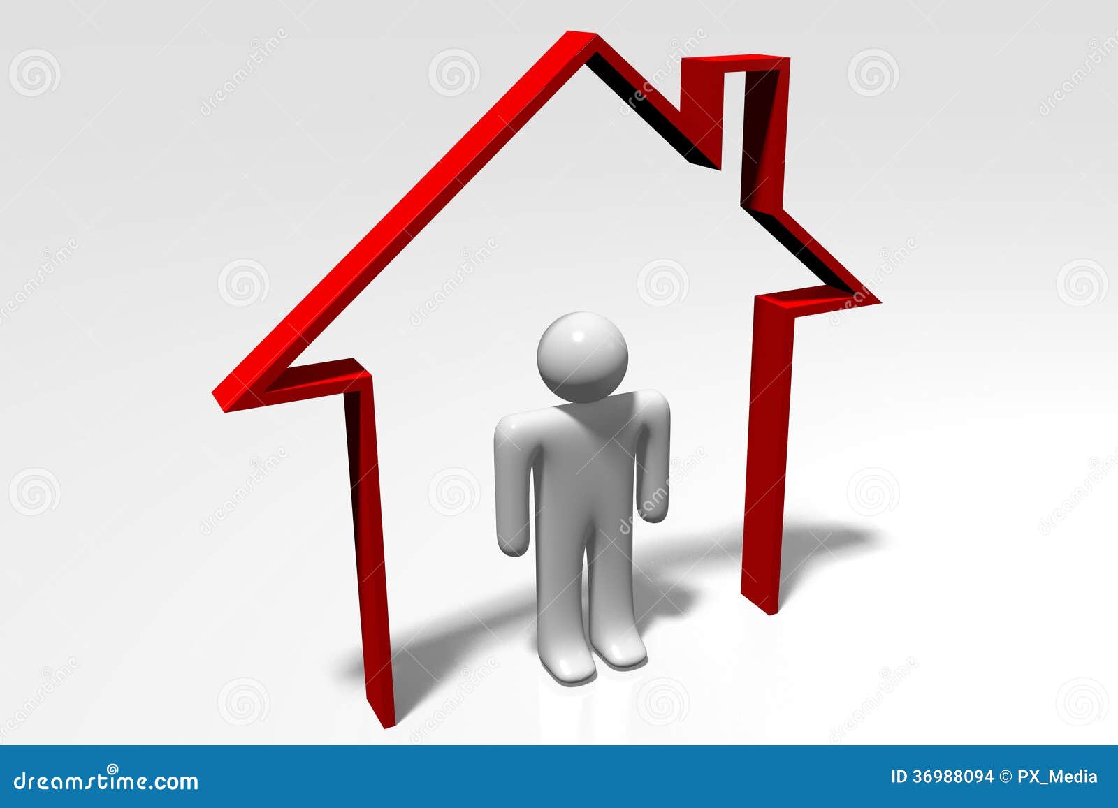 3D Graphics, Metaphors, Real Estate, Housing Problems Stock
