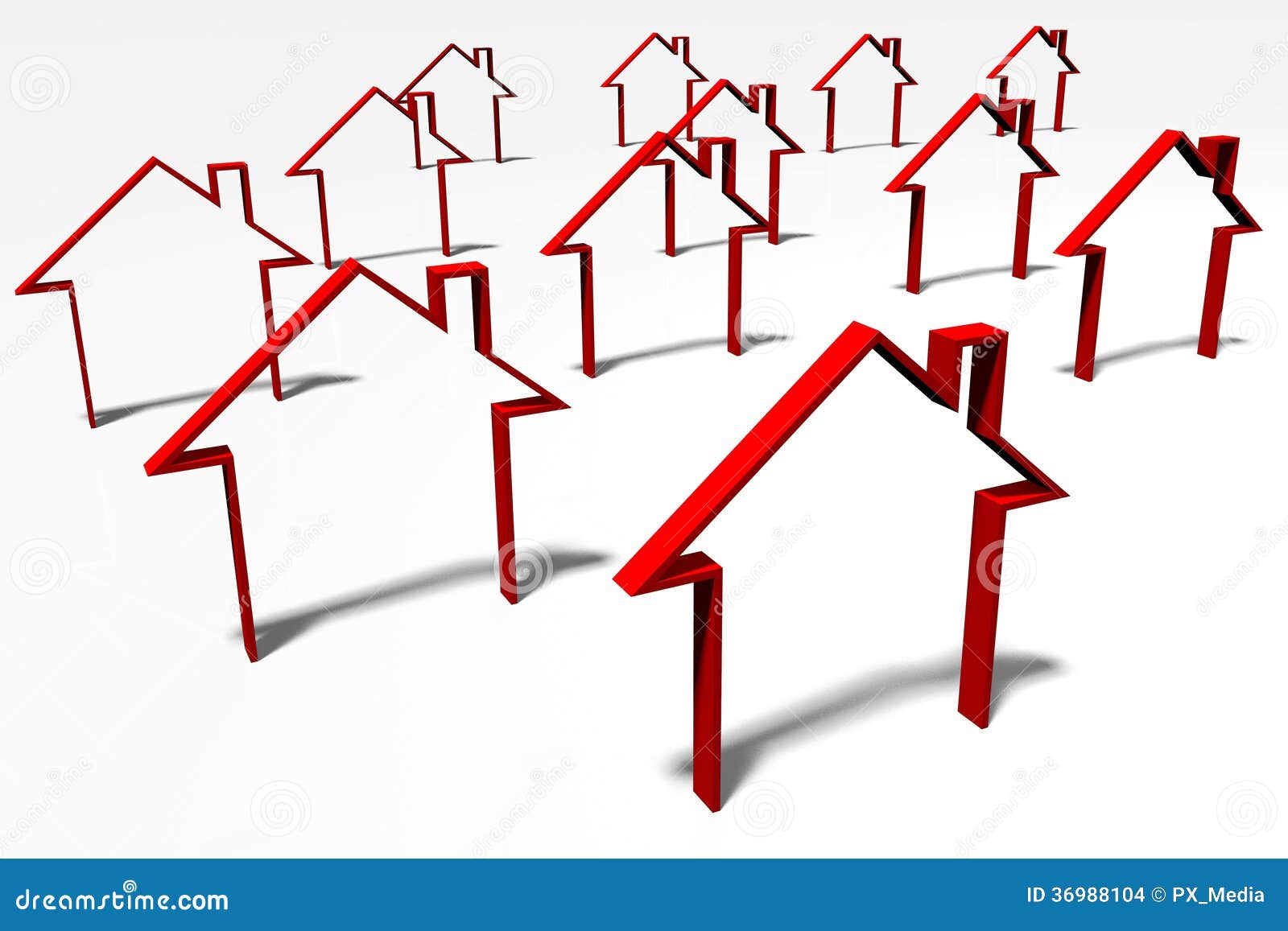 3D Graphics, Metaphors, Real Estate, Housing Problems Stock