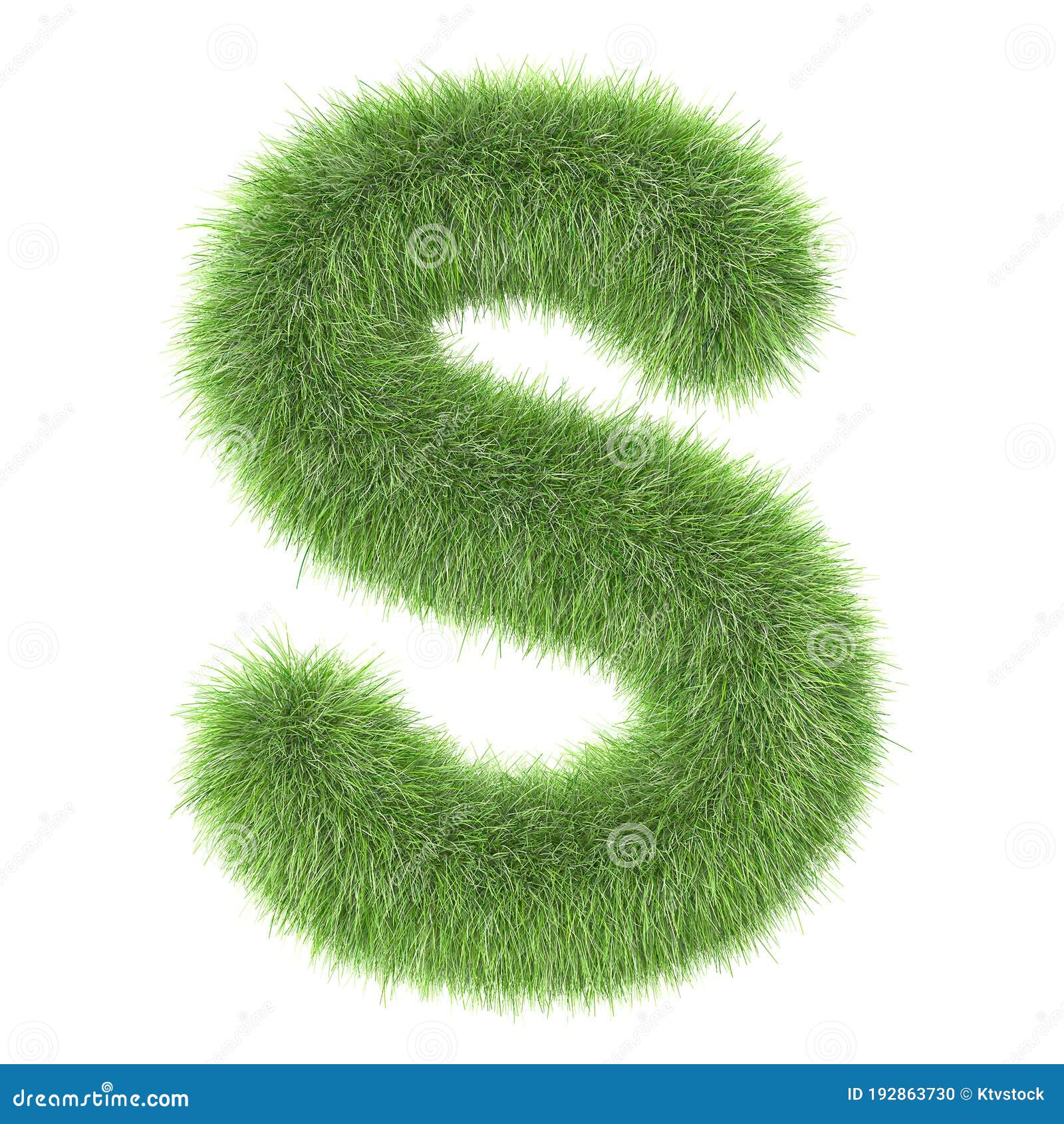 3d Grass Creative Cartoon Nature Decorative Letter S Stock Illustration -  Illustration of abstract, design: 192863730