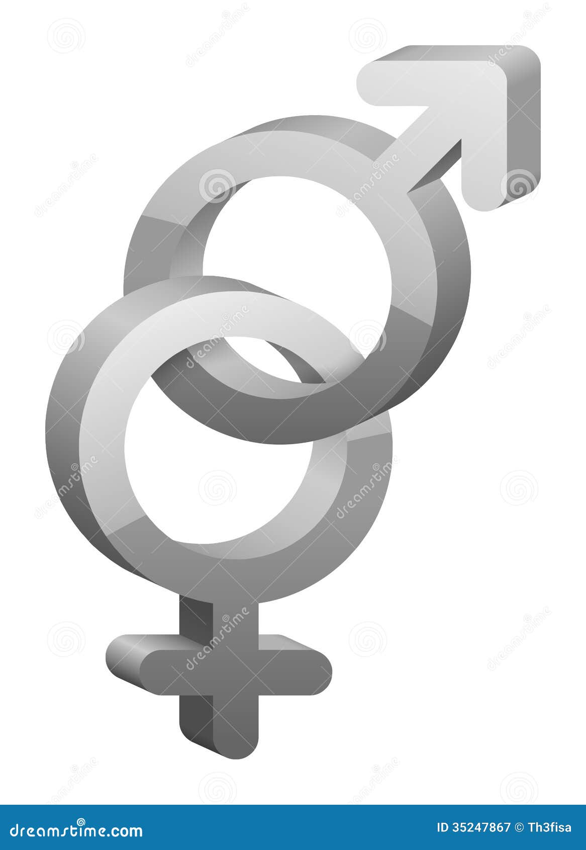 3d Gray Female And Male Sex Symbol Stock Illustration Illustration Of