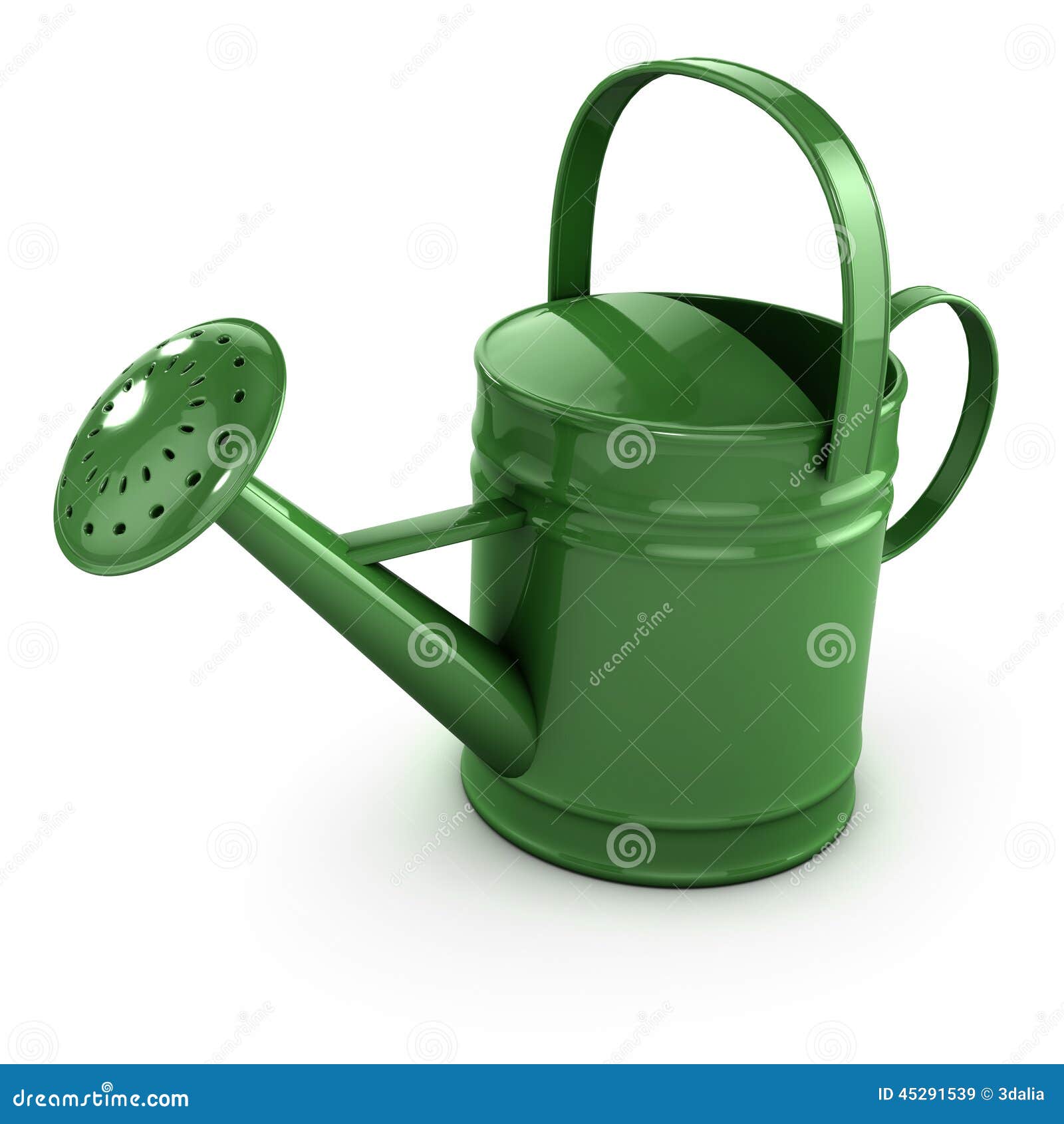 3d Green watering can stock illustration. Illustration of spout - 45291539