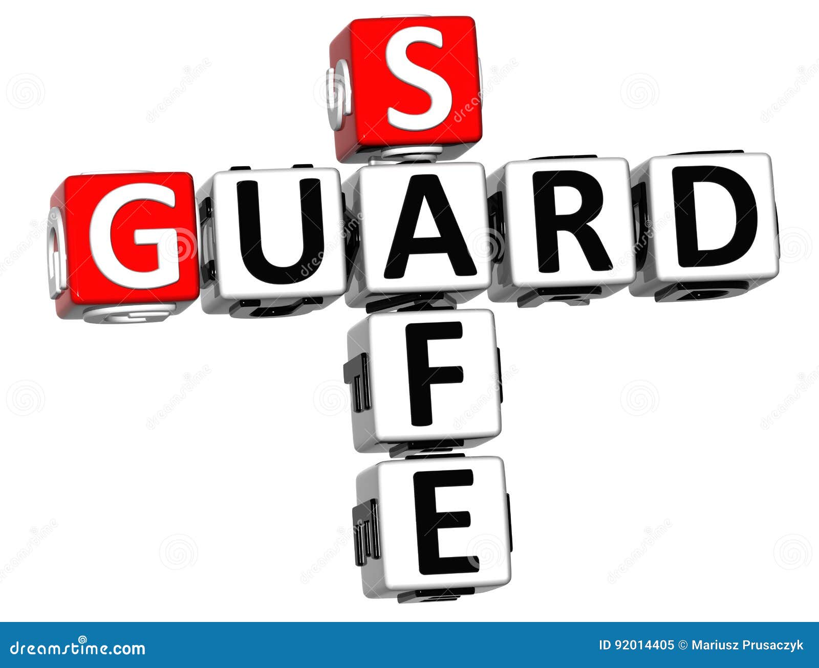 3D Guard Safe Crossword stock illustration. Illustration of buyers