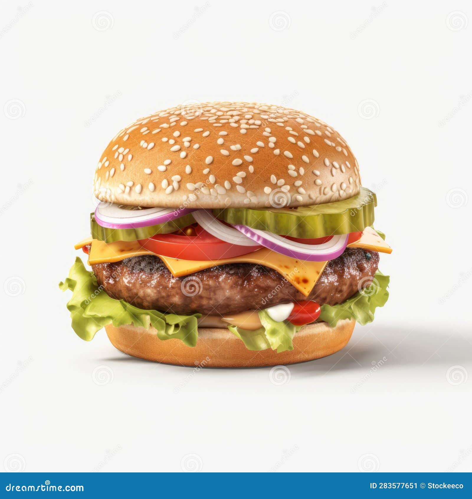 ultra realistic 4k hamburger 3d mockup in 3dsmax