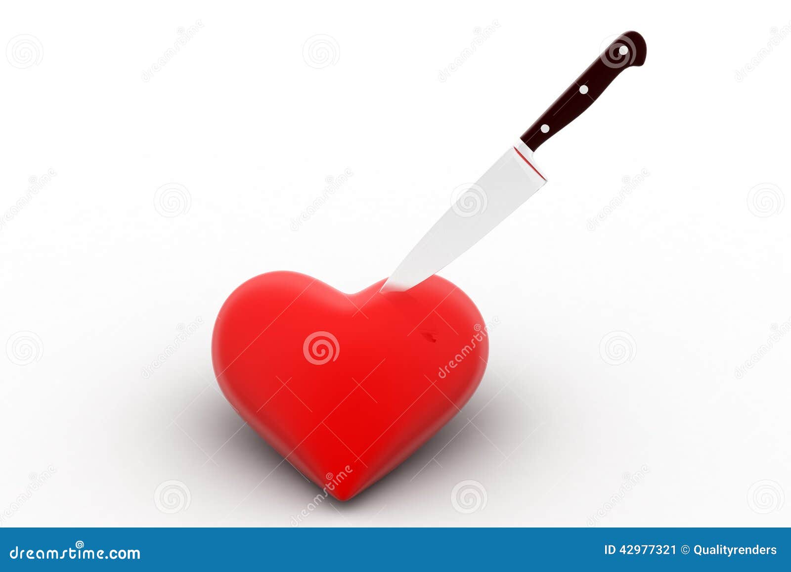 3d heart knife stock illustration. Illustration of relationship 42977321