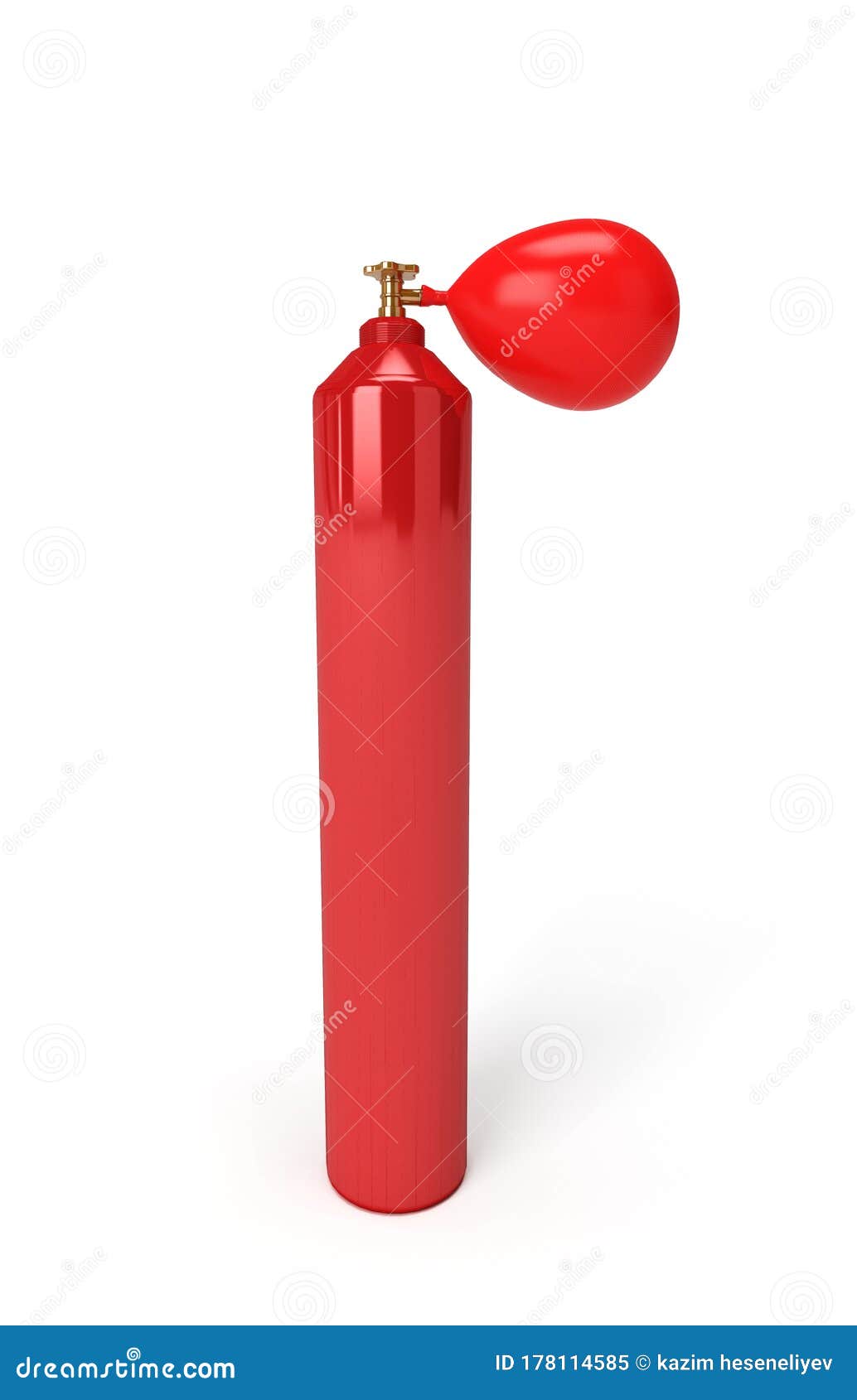 3D Helium Ballon Helium Cylinder Stock Illustration Illustration of