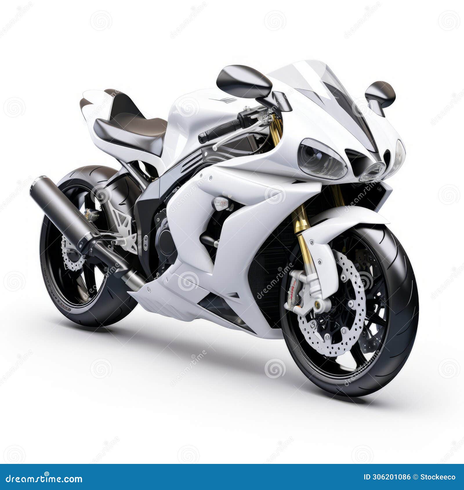 3d hyosung motorcycle on white background