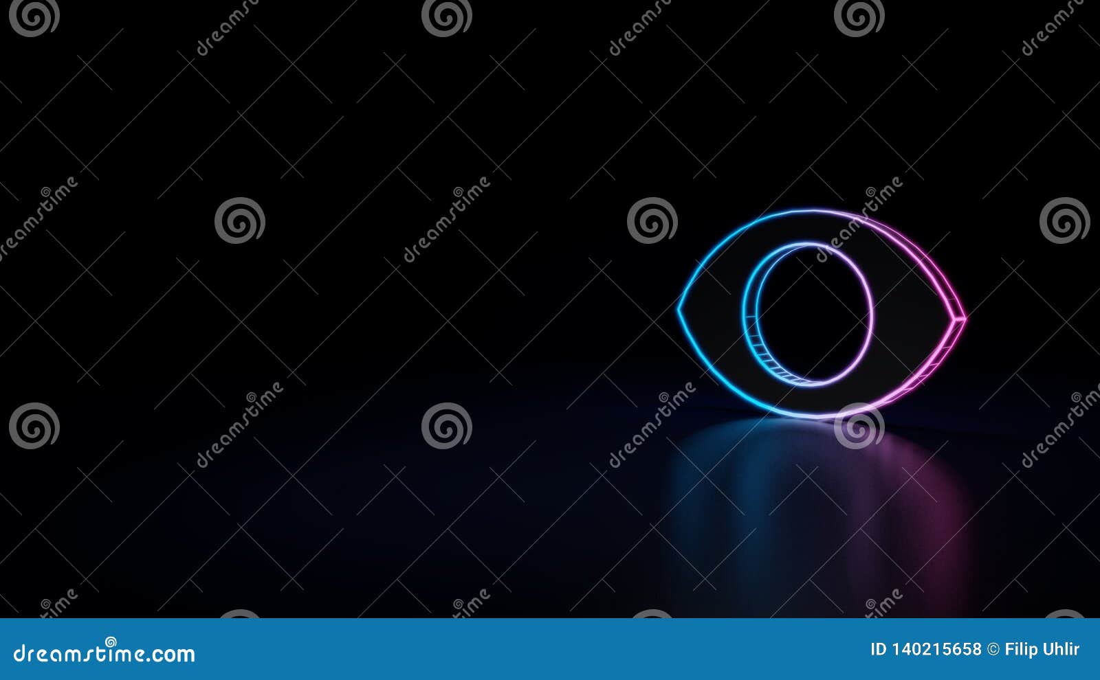 3d Icon of Visibility Button Stock Illustration Illustration of