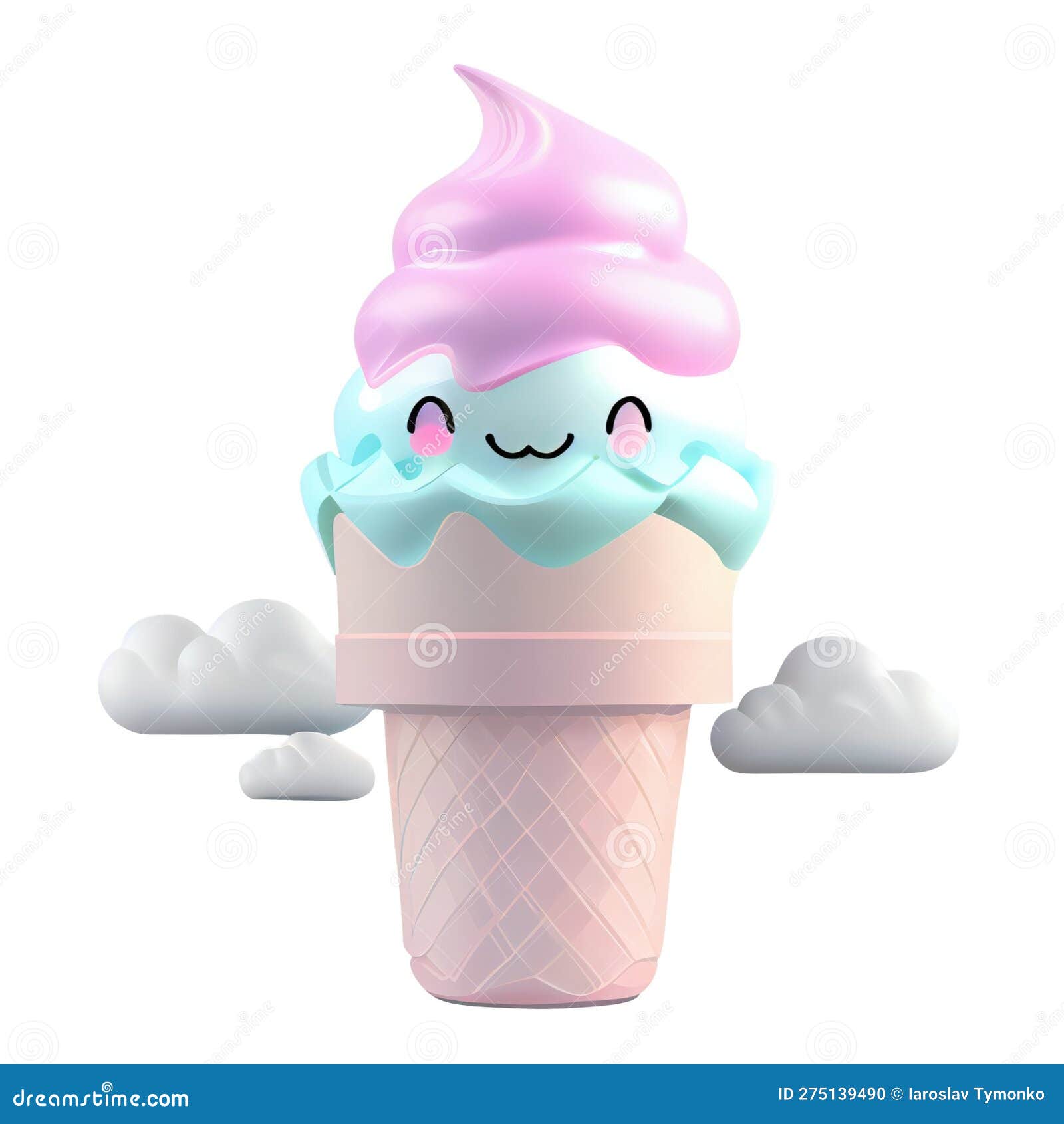 Scoop Of Blue Ice Cream In A Waffle Cup, Ice Cream, Icon, Logo PNG