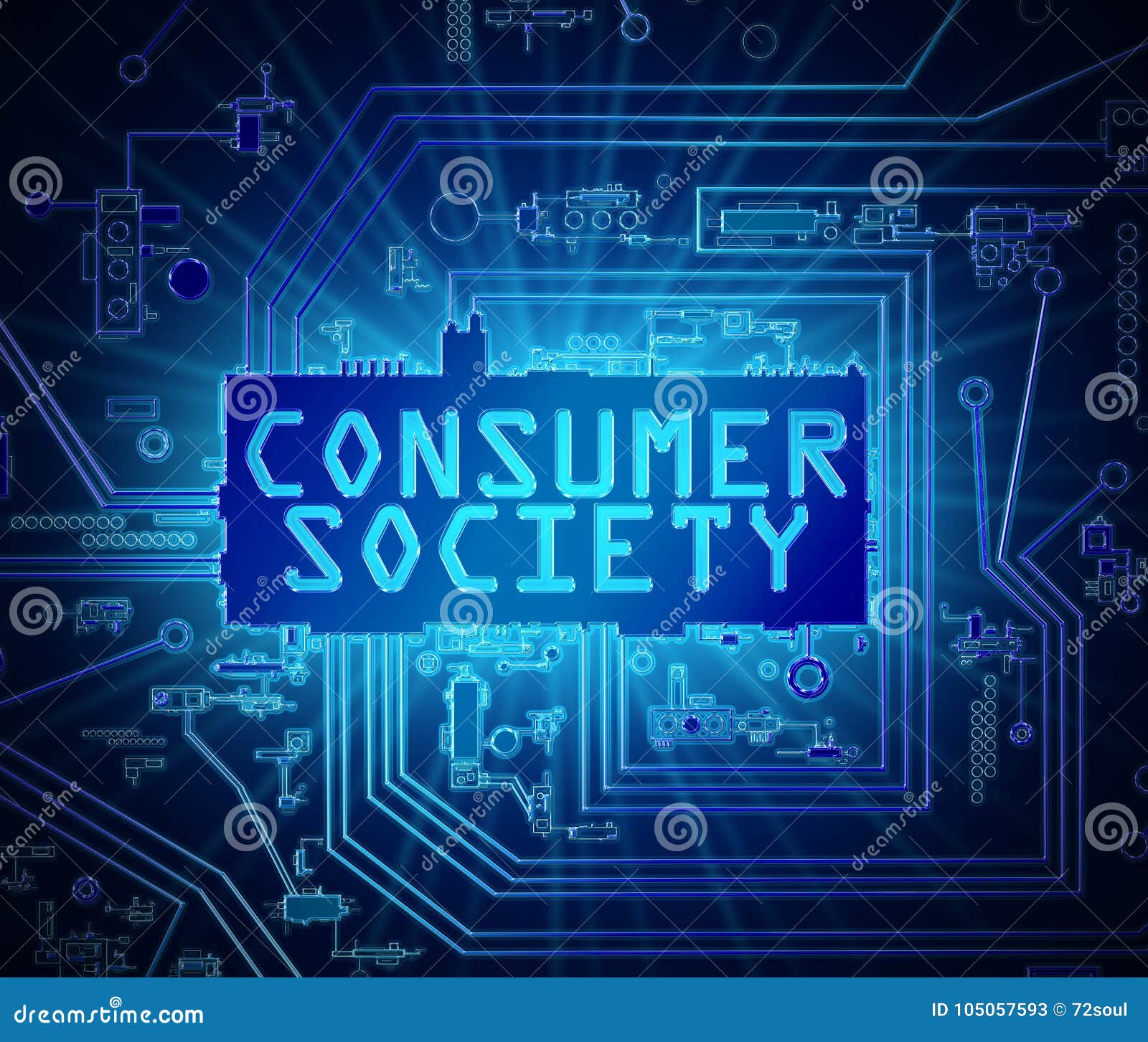 Consumer society concept. stock illustration. Illustration of economics