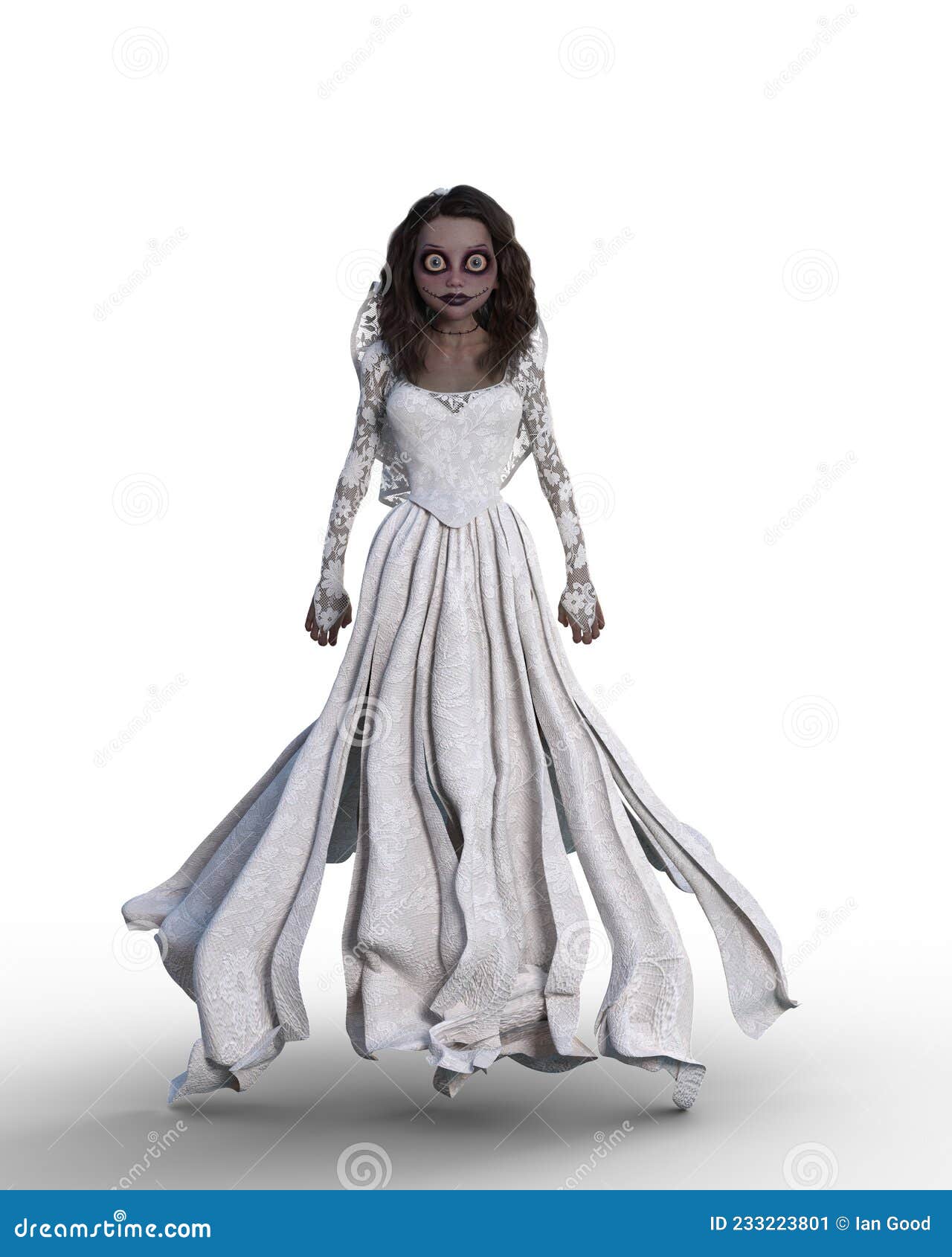 3D Illiustration of a Cartoon Halloween Ghost Bride in a White D Stock Image - Illustration of stitched, portrait: 233223801 3D Illiustration of a Cartoon Halloween Ghost Bride in a White D Stock Image - Illustration of stitched, portrait: 233223801