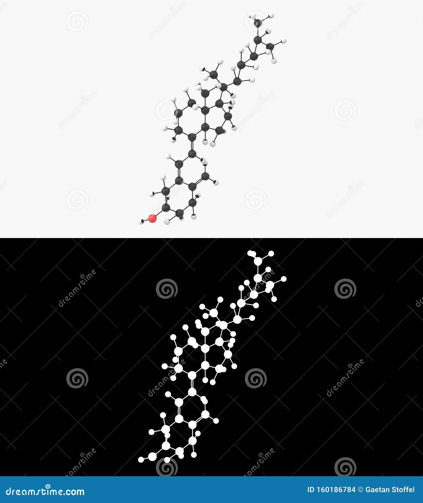 3D-illustratie Van Een Vitamine D-molecuul Met Stock Illustratie - Illustration of moleculair: 160186784
