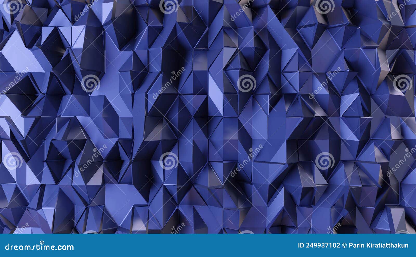 3D Illustration, Abstract Purple Polygon Crystal Background, Futuristic