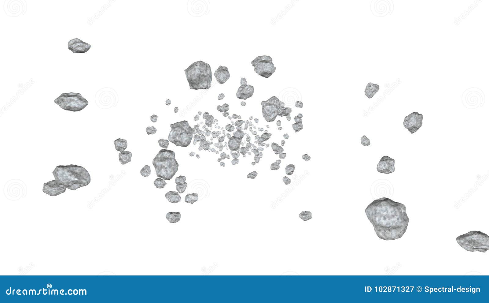 Asteroid Shock Wave on a White Background Stock Illustration ...