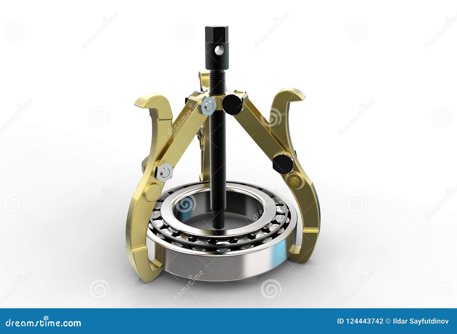 3d Illustration of Bearing Puller Stock Illustration Illustration of