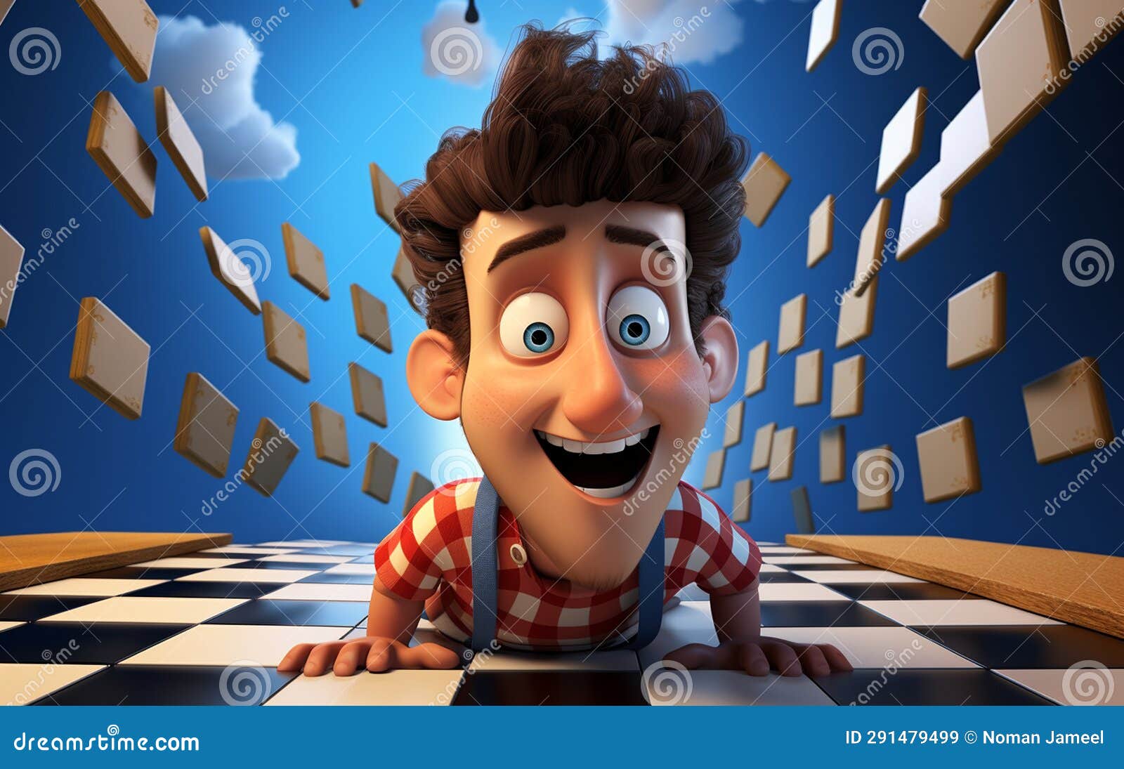 A 3D Illustration Of A Cartoon Character Wearing A Chef Hat Stock a-3d-illustration-of-a-cartoon-character-wearing-a-chef-hat-stock