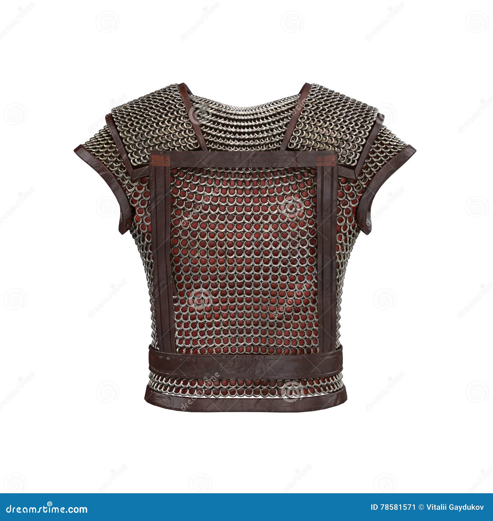 3d Illustration Of Chain Mail Armor On White Background CartoonDealer