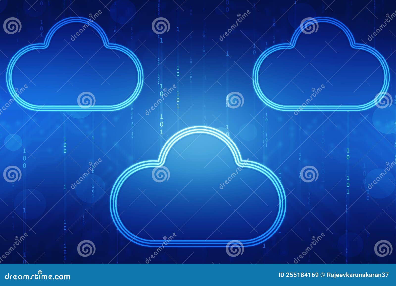 2d  of cloud computing, digital cloud computing concept background.