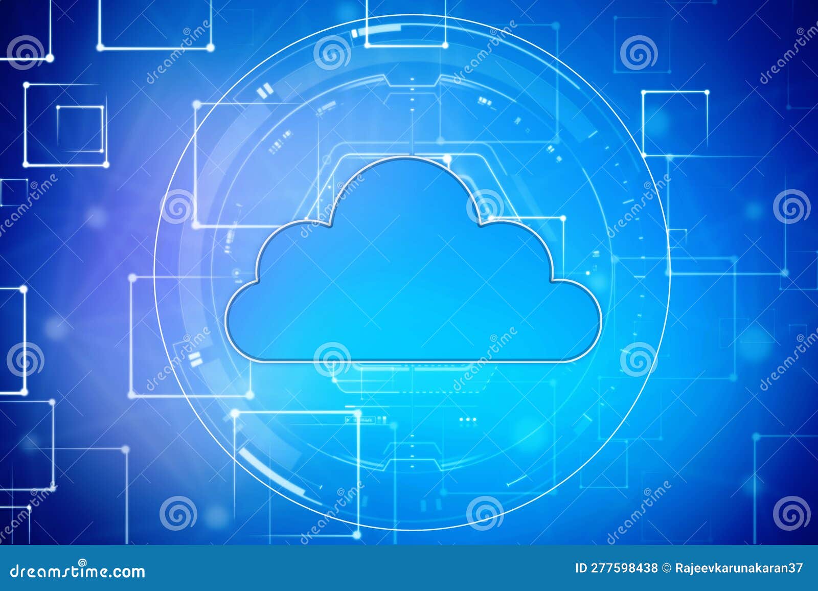 2d  of cloud computing, digital cloud computing concept background.