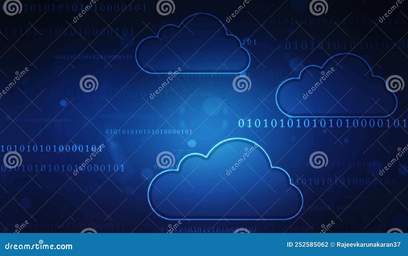 2d  of cloud computing, digital cloud computing concept background.