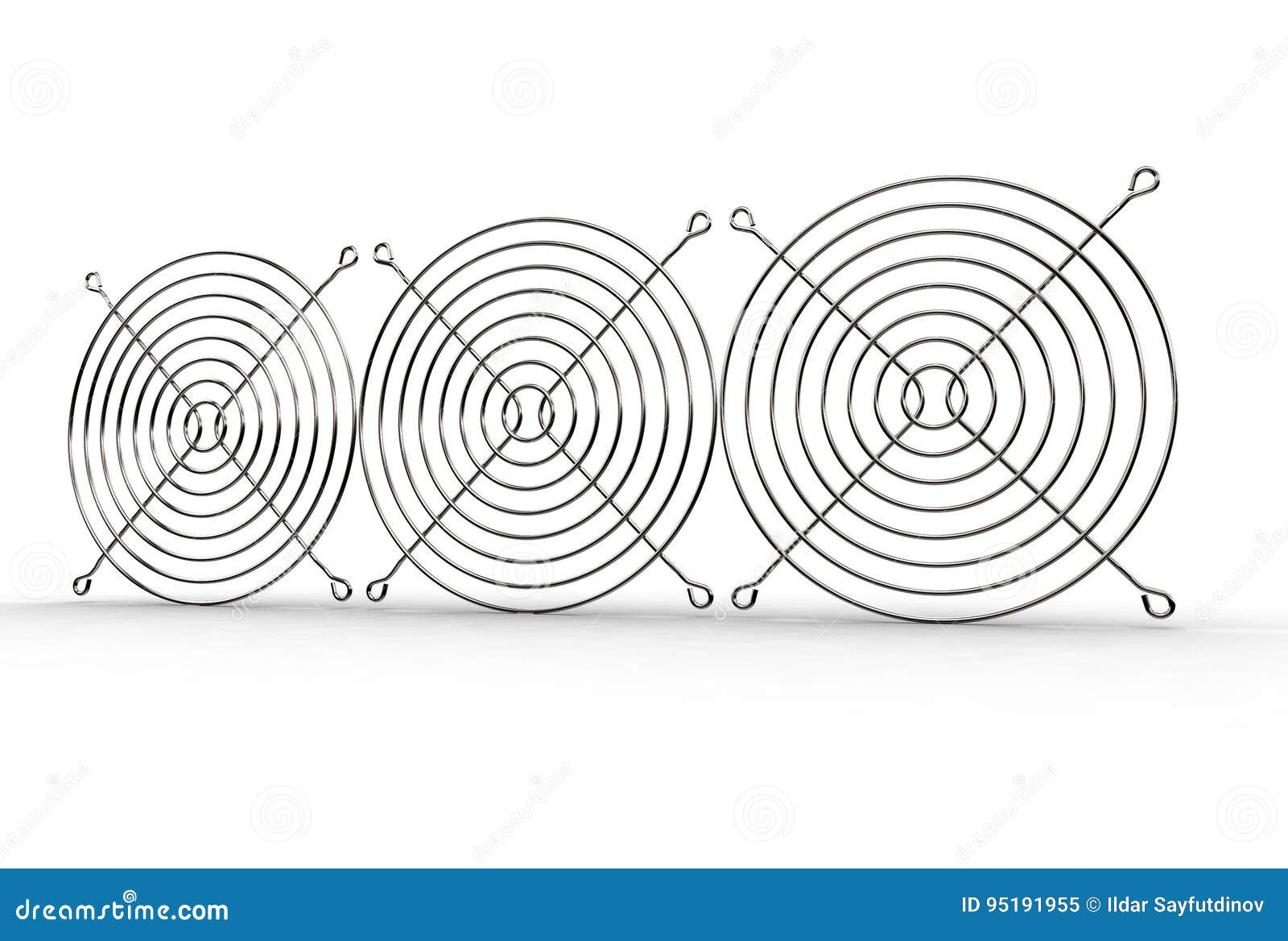3D Illustration of Fan Grill Stock Illustration Illustration of