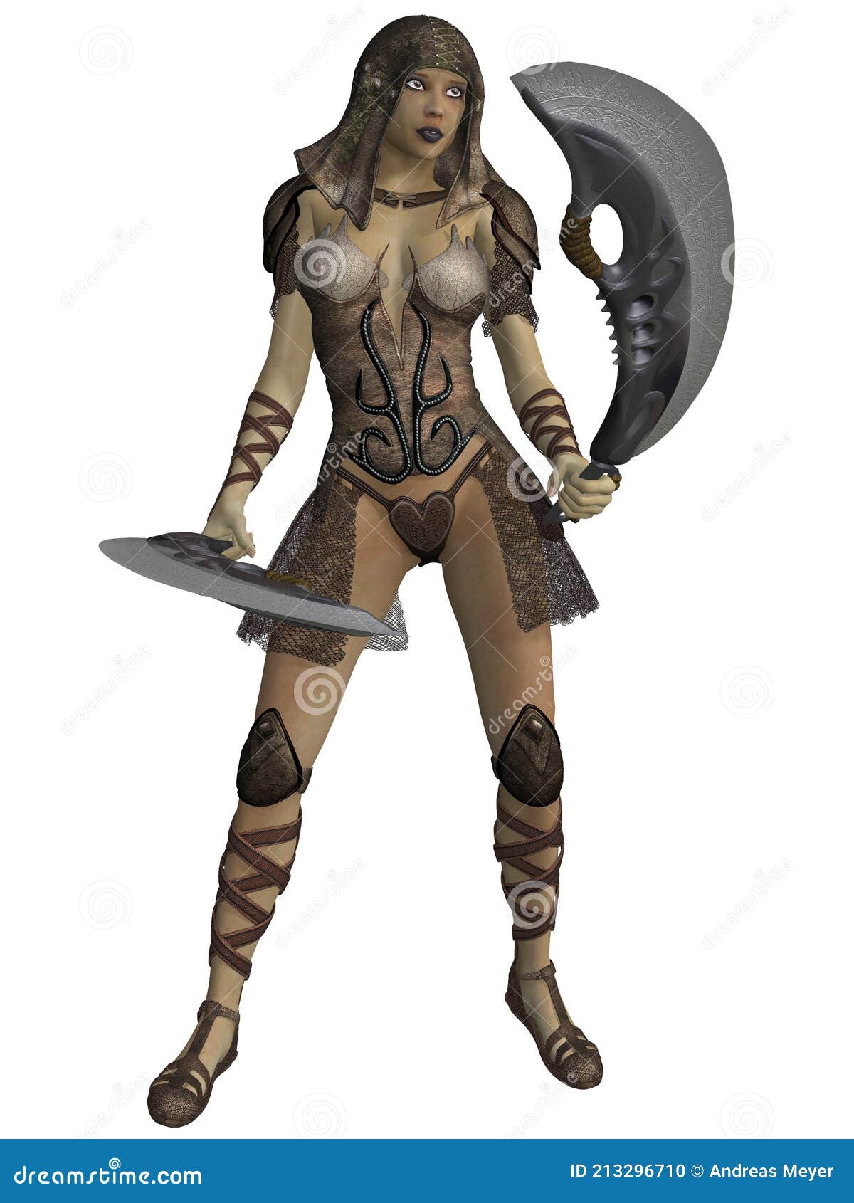 Female Figure with a Fantasy Vampire Hunter Outfit Stock Illustration -  Illustration of myth, mystery: 213296682